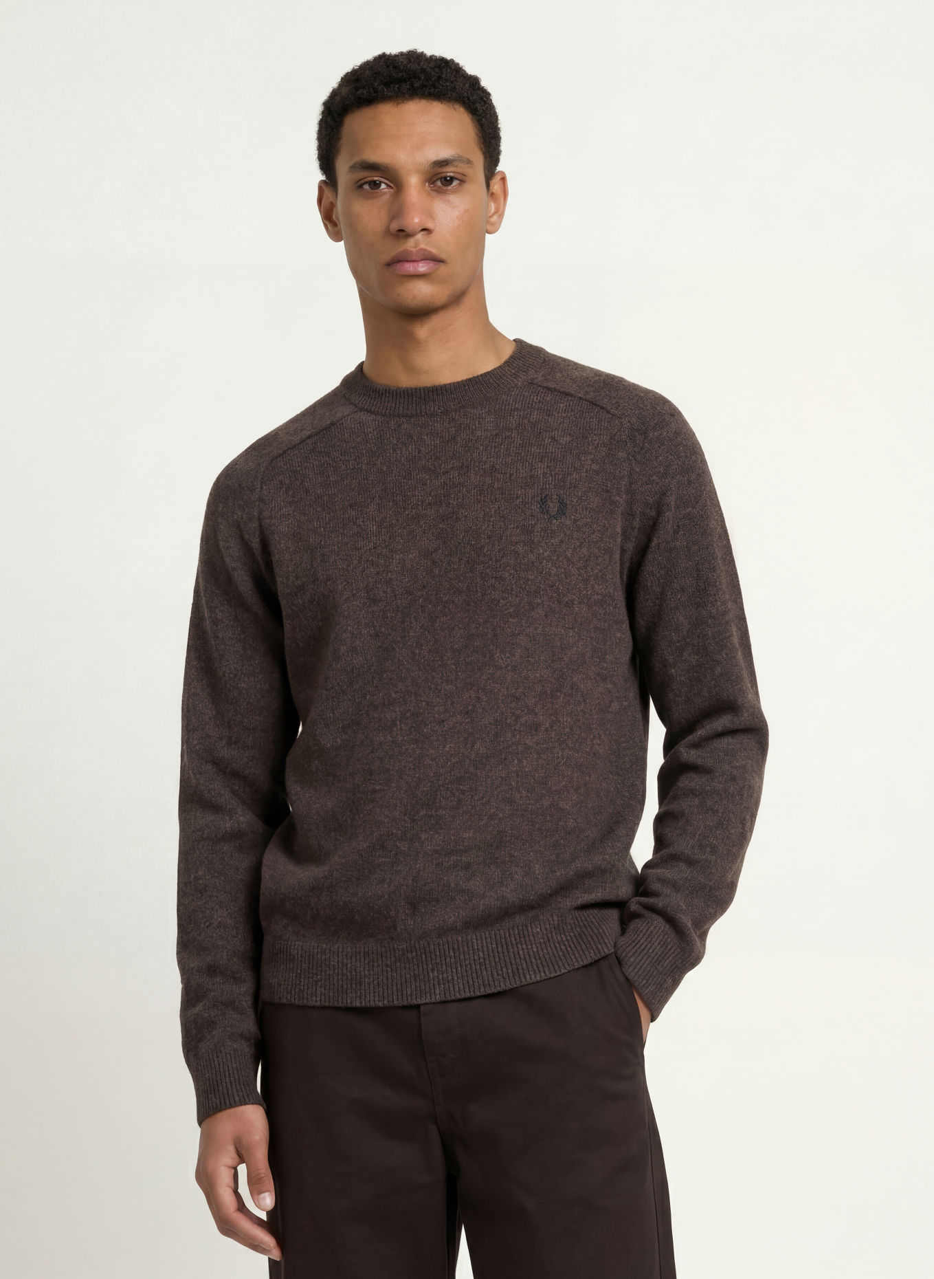 FRED PERRY Trui van merinowol: MARRON FONCÉ