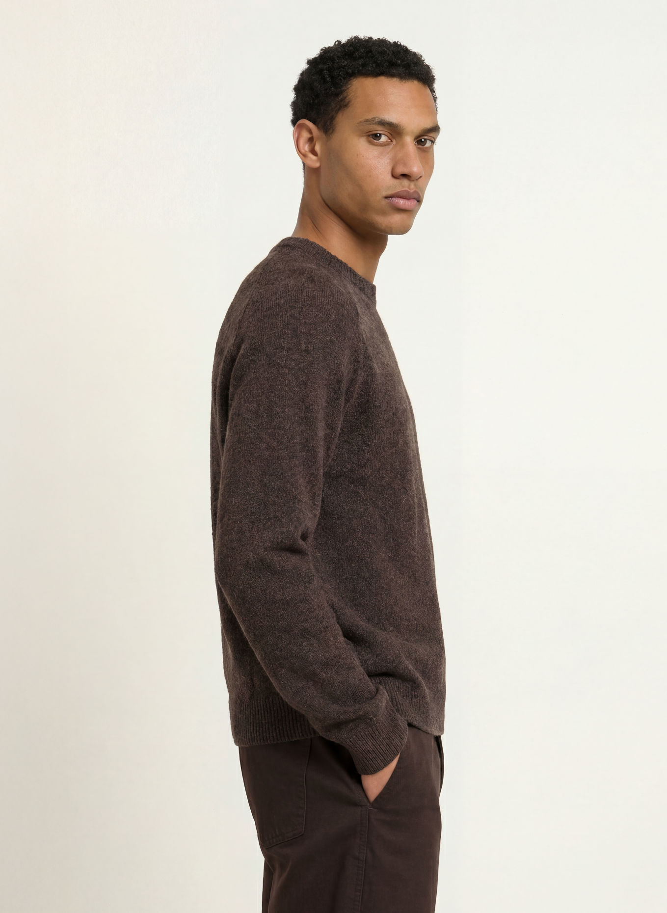 FRED PERRY Trui van merinowol: MARRON FONCÉ
