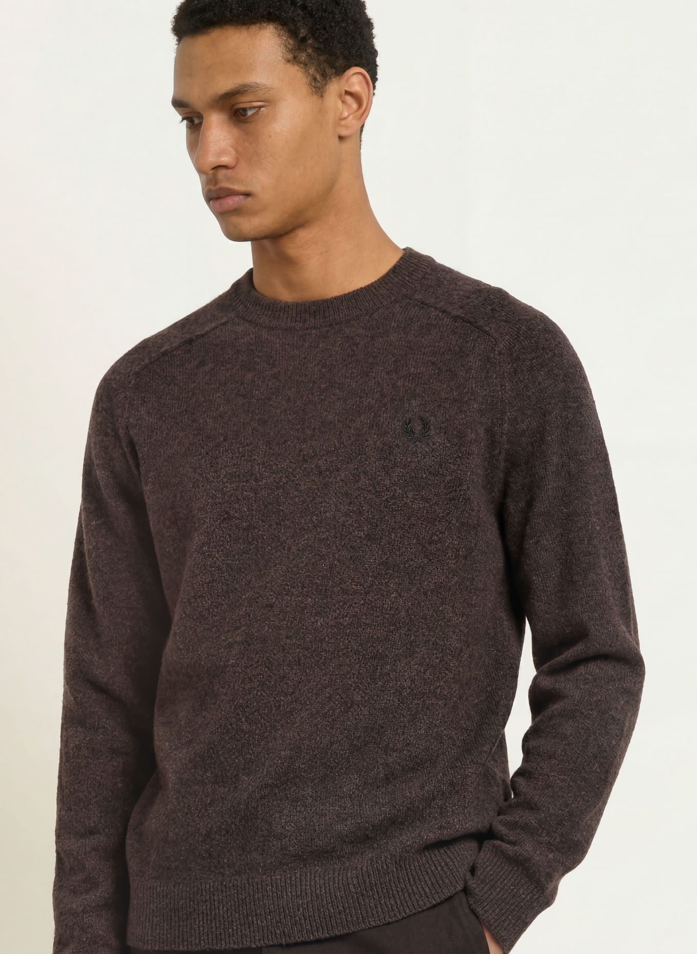 FRED PERRY Trui van merinowol: MARRON FONCÉ