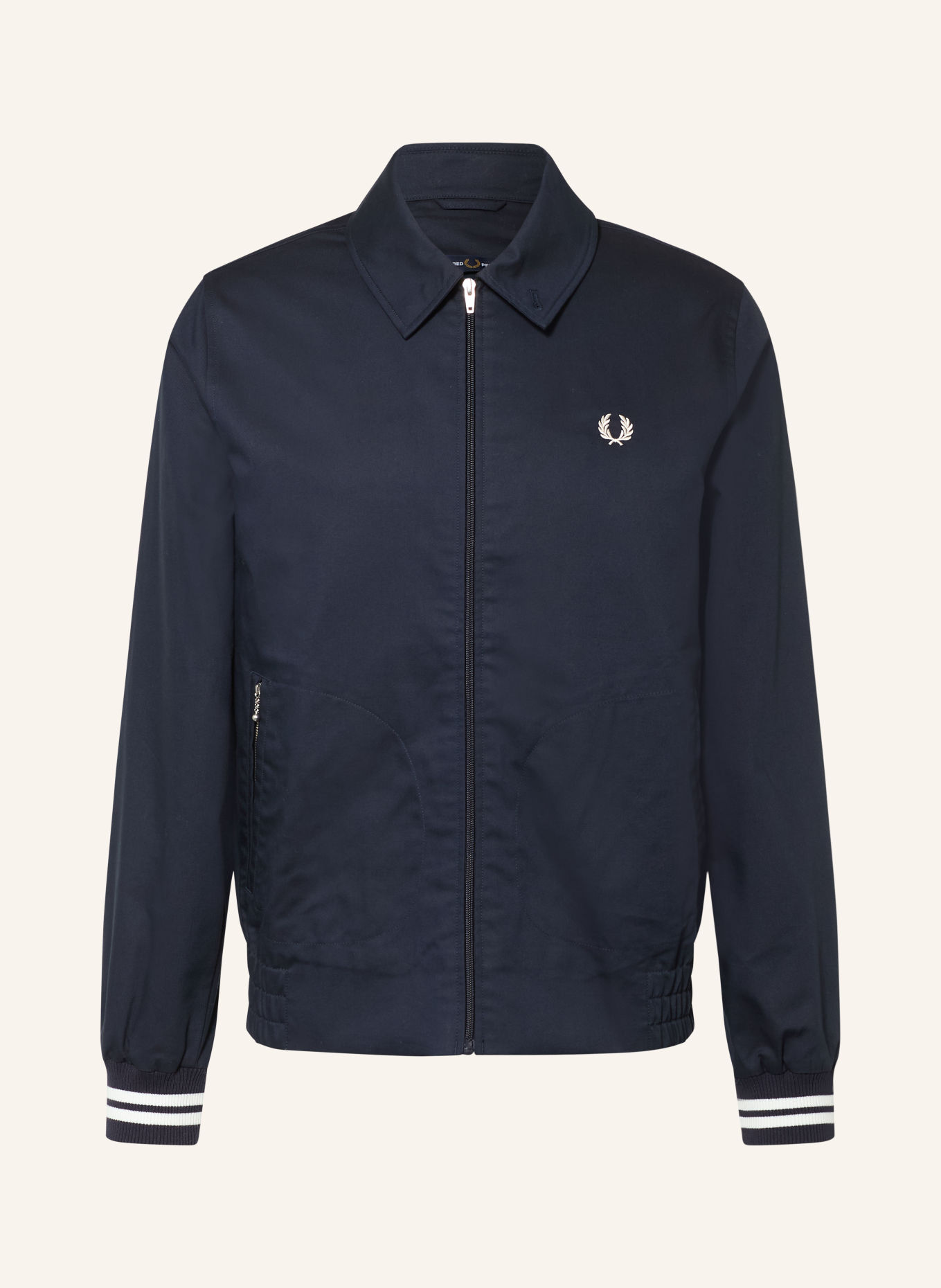 FRED PERRY Blouson: DONKERBLAUW / WIT