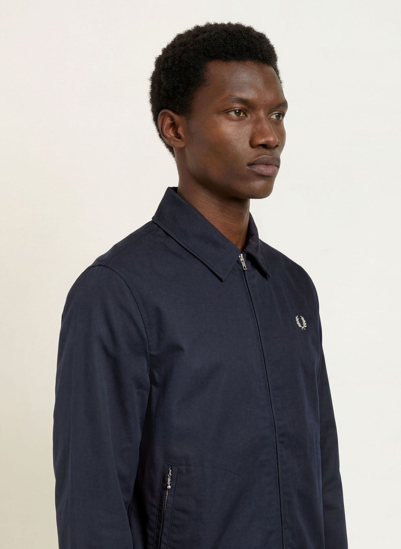 FRED PERRY Blouson: DONKERBLAUW / WIT