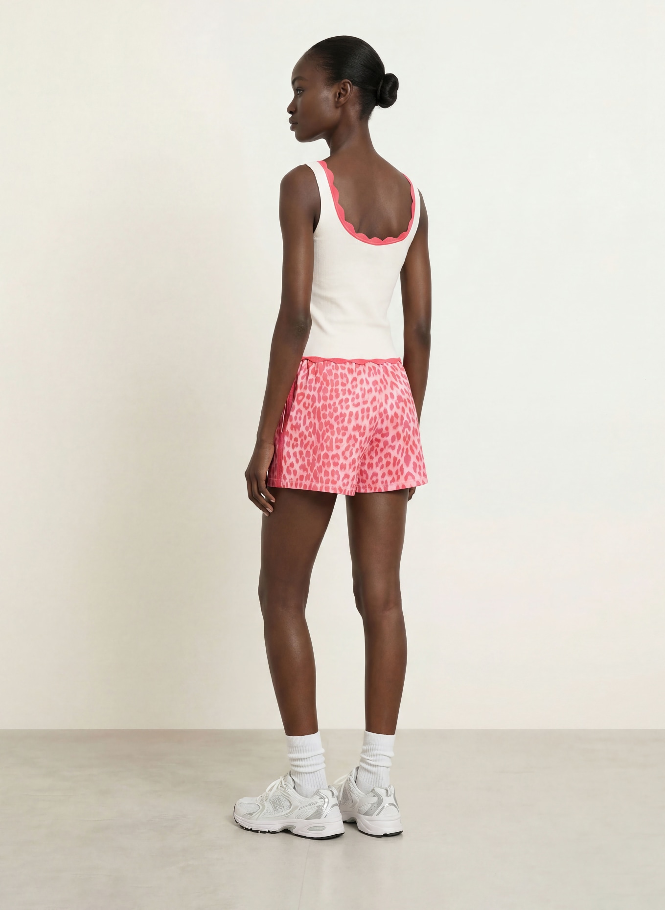 OH APRIL Top ANELE: WEISS / PINK