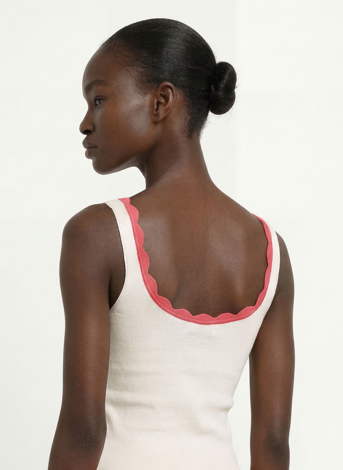 OH APRIL Top ANELE: WEISS / PINK