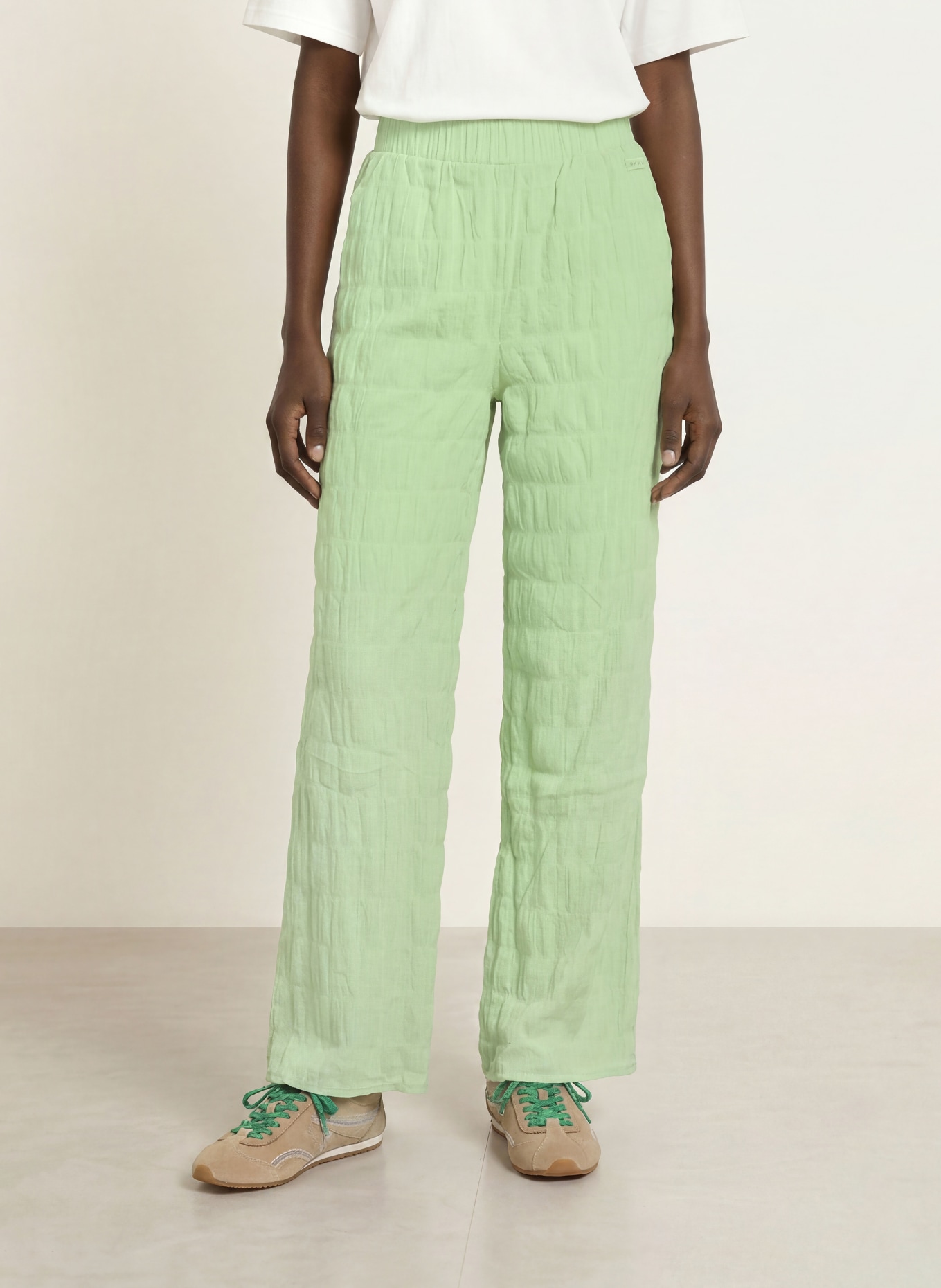 OH APRIL FLORIS Trousers: LIGHT GREEN