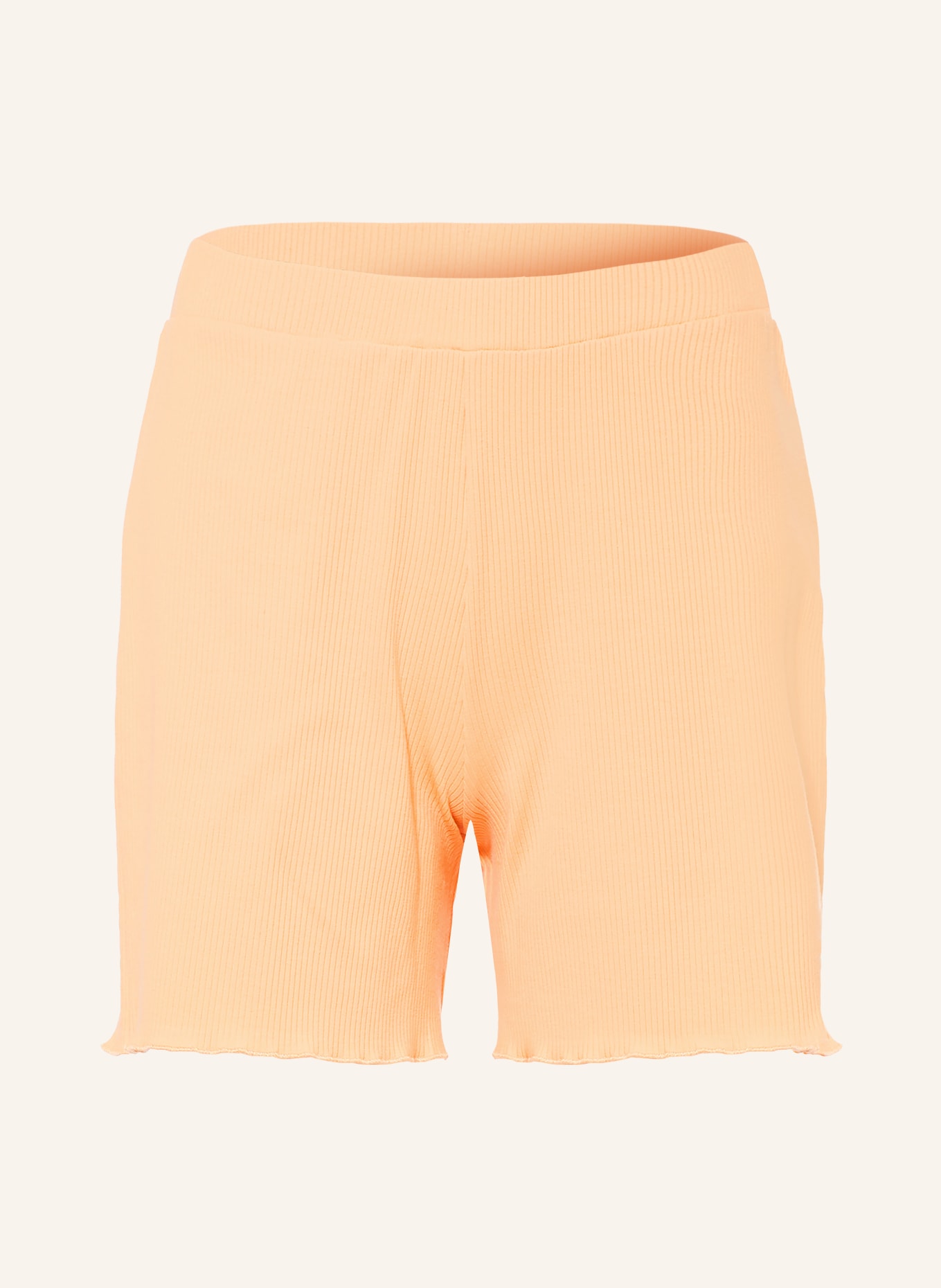 OH APRIL LYLE Jersey Shorts: LIGHT ORANGE