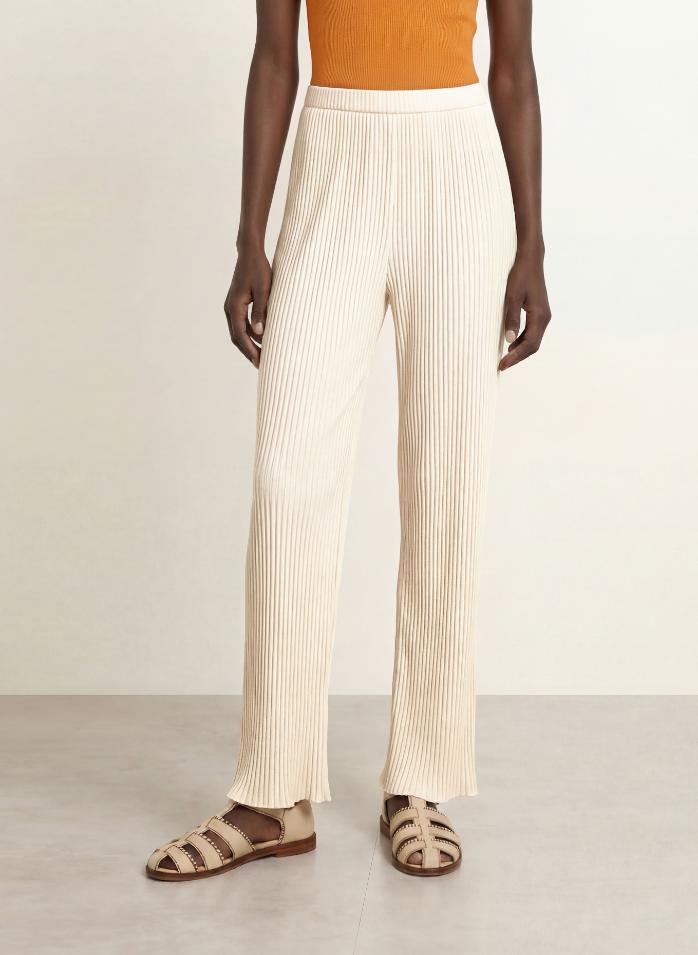 OH APRIL Plisseehose KIERA: CREME