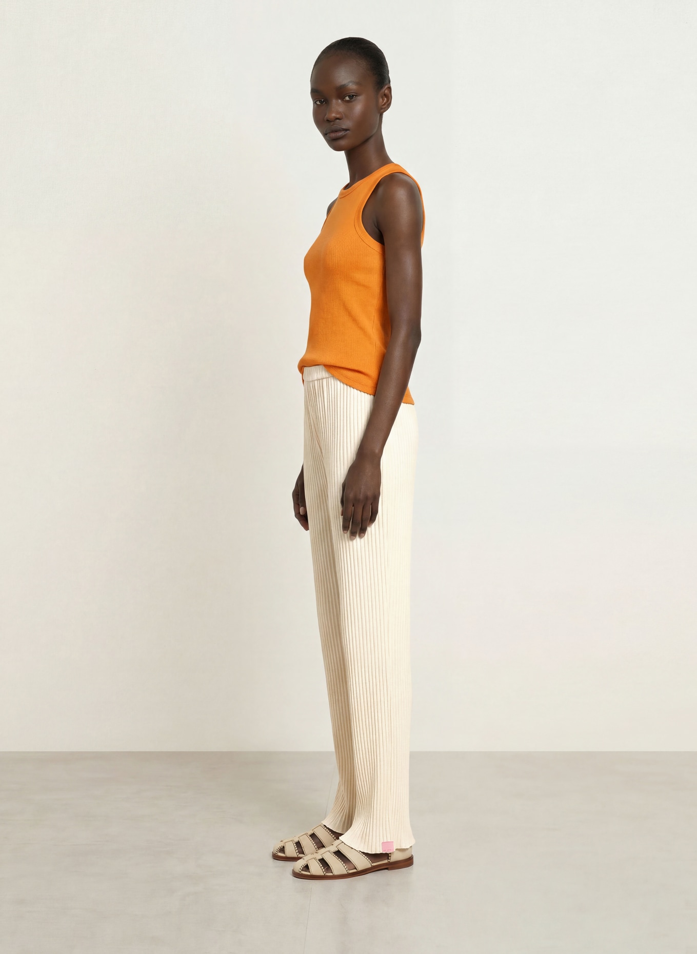 OH APRIL Plisseehose KIERA: CREME