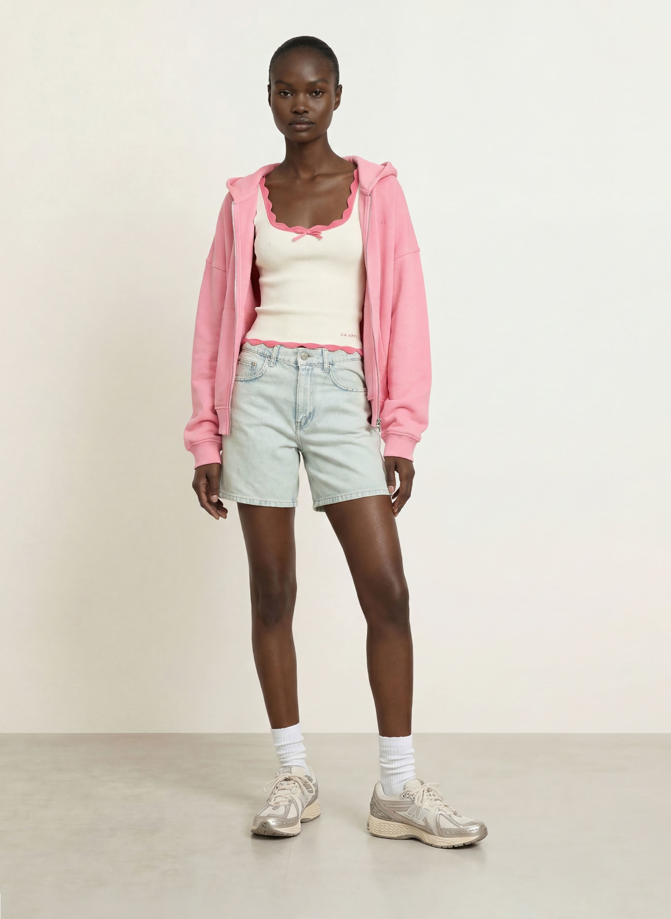 OH APRIL MIRE jean shorts: 2001 Light Blue