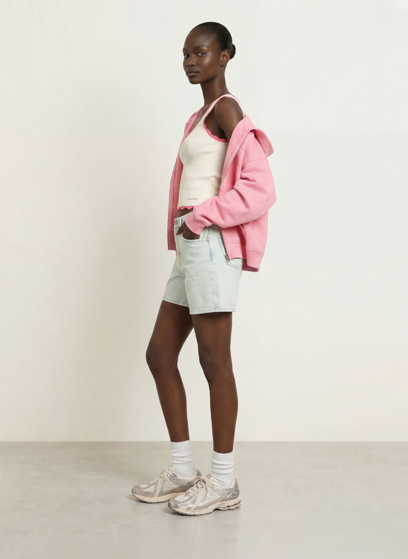 OH APRIL MIRE jean shorts: 2001 Light Blue