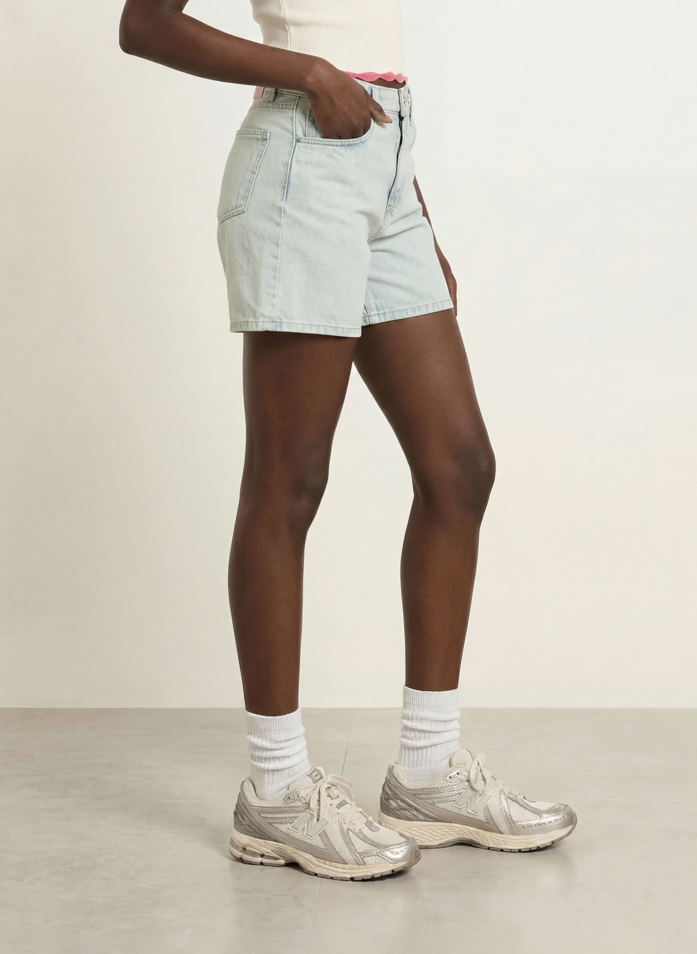 OH APRIL MIRE jean shorts: 2001 Light Blue