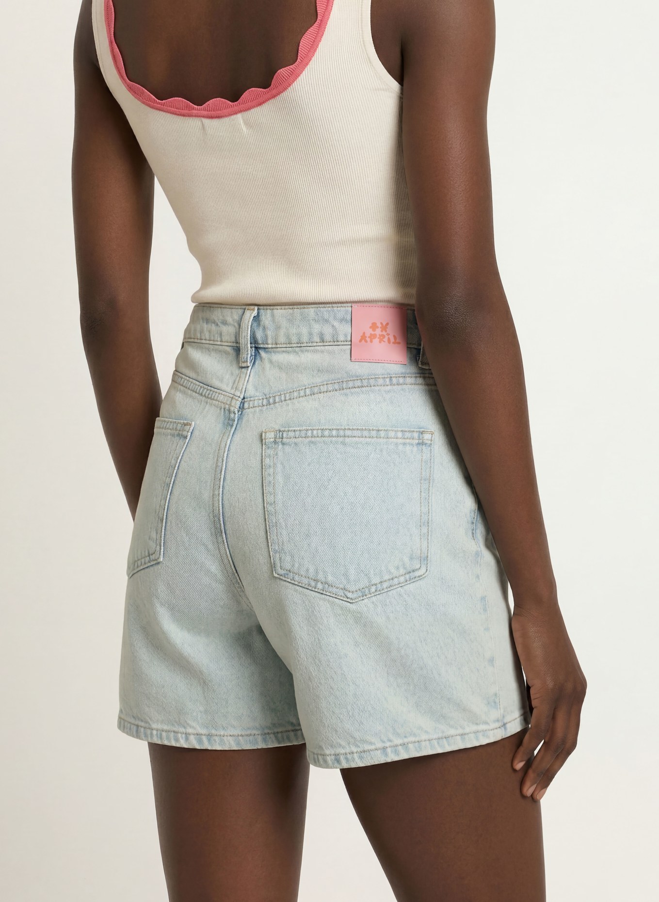 OH APRIL MIRE jean shorts: 2001 Light Blue