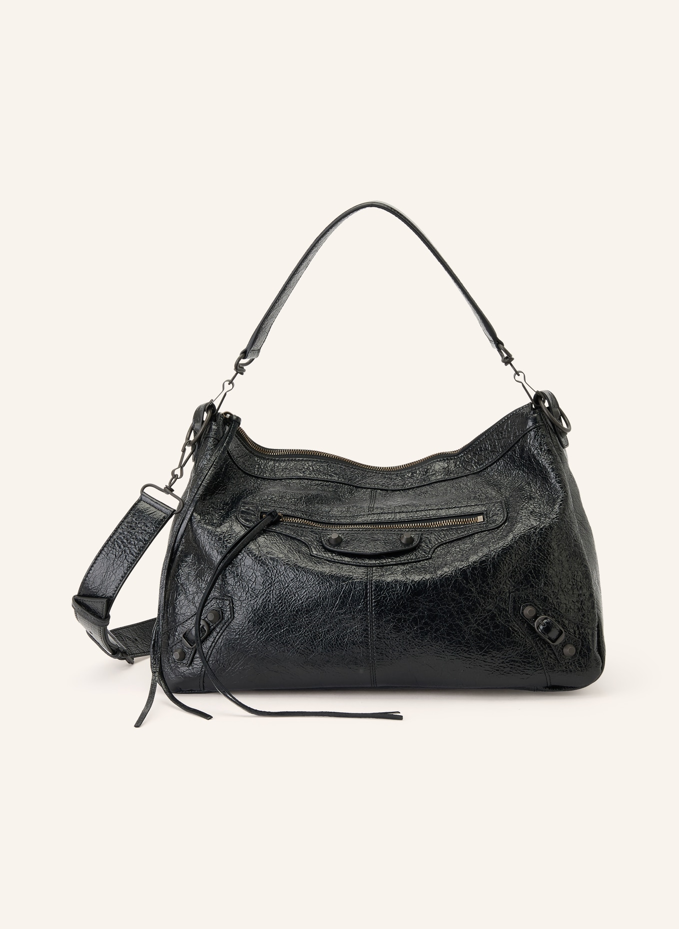 BALENCIAGA Handtasche LE CITY MOTO MEDIUM: SCHWARZ