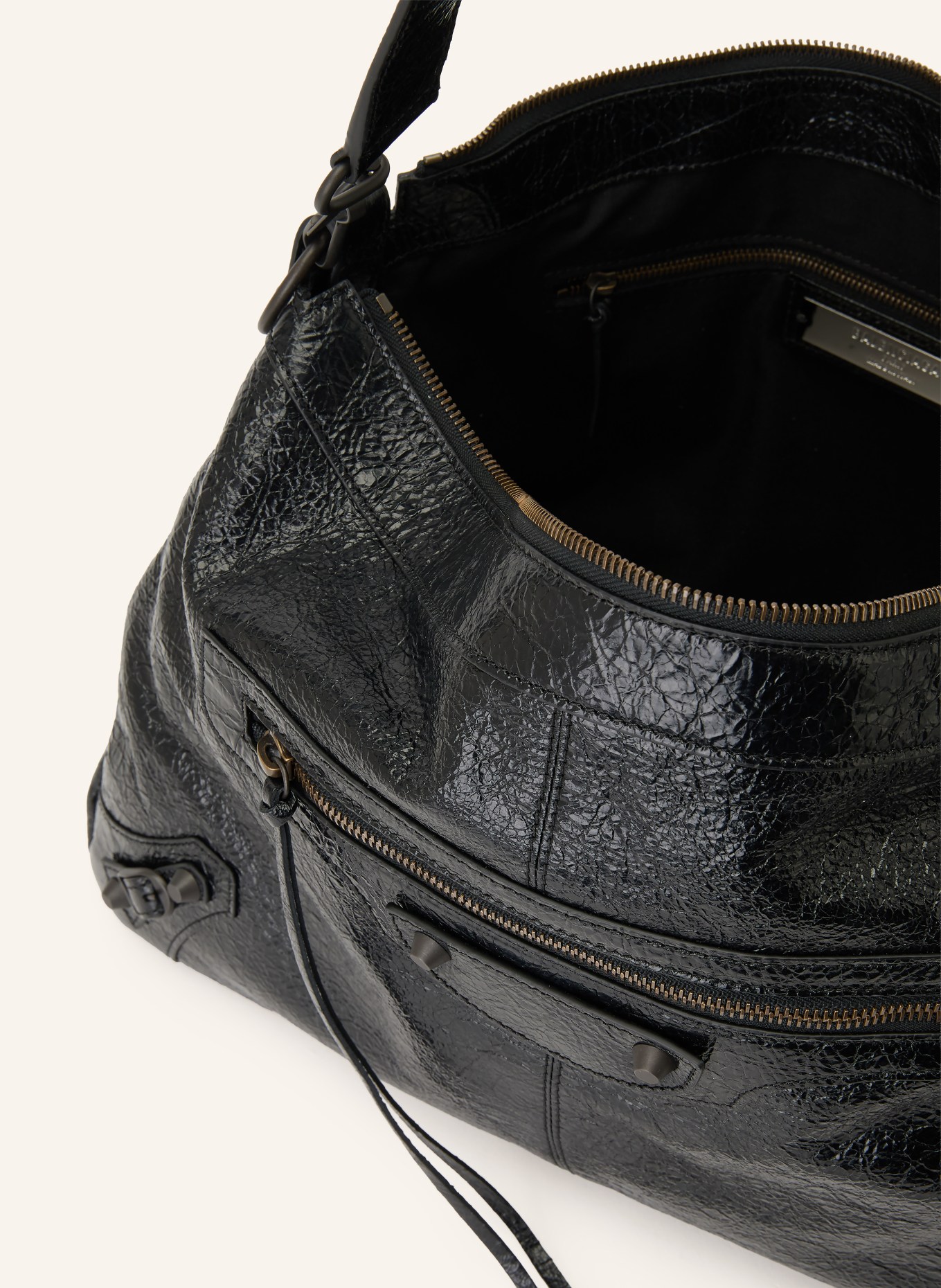 BALENCIAGA Handtasche LE CITY MOTO MEDIUM: SCHWARZ