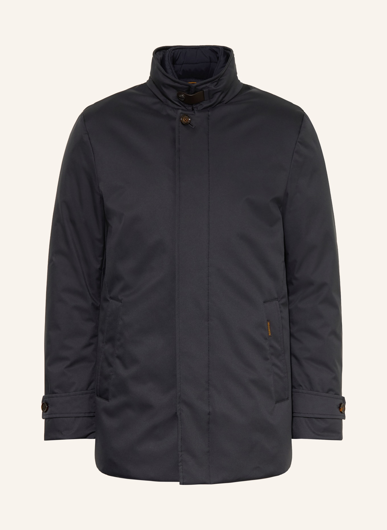 MOORER REIS Down coat with Removable Trim: DARK BLUE
