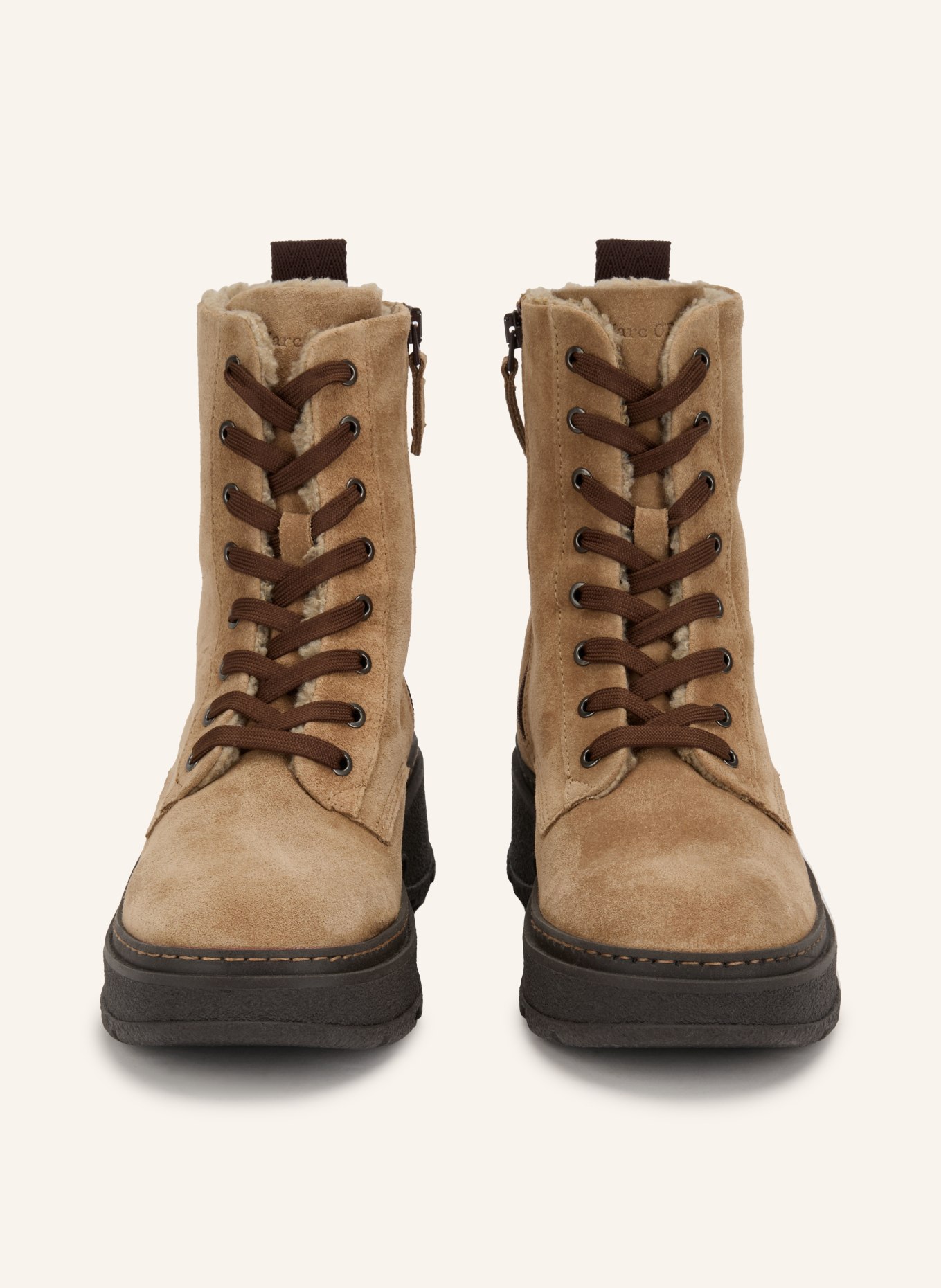 Marc O'Polo Boots à lacets ELISA: BEIGE / MARRON