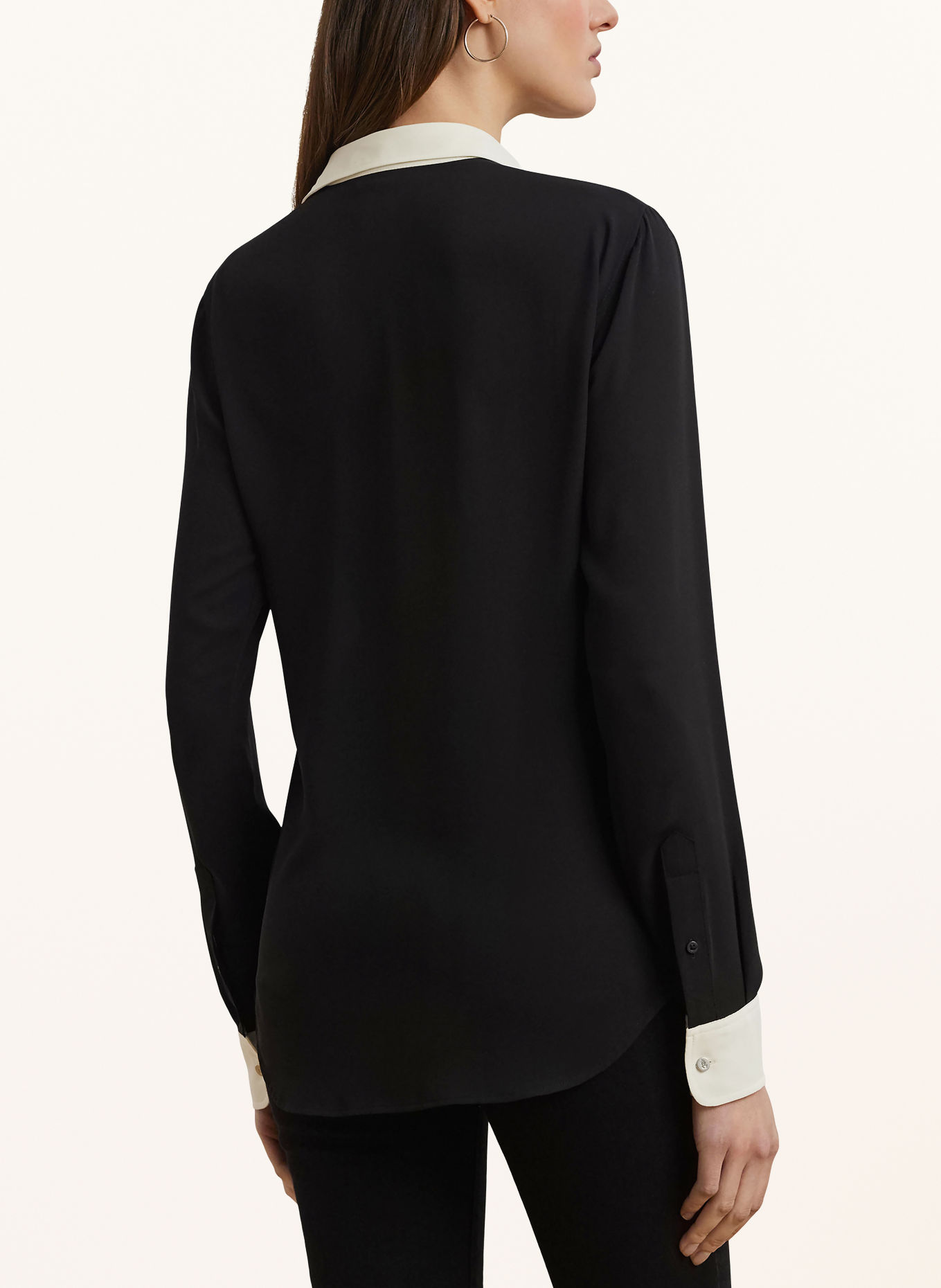 LAUREN RALPH LAUREN JAMELKO Shirt blouse: BLACK / WHITE