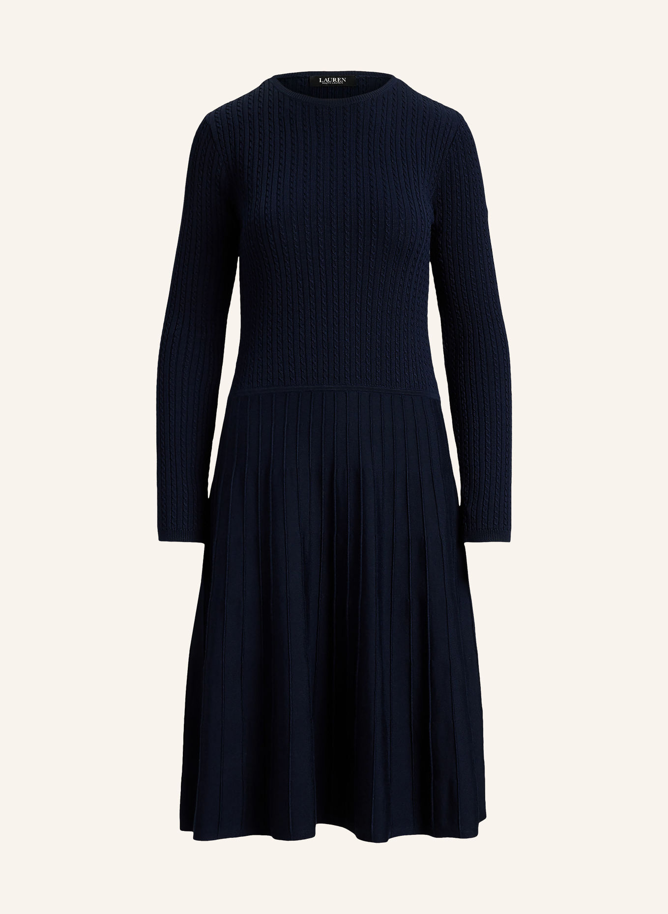 LAUREN RALPH LAUREN Gebreide jurk: DONKERBLAUW