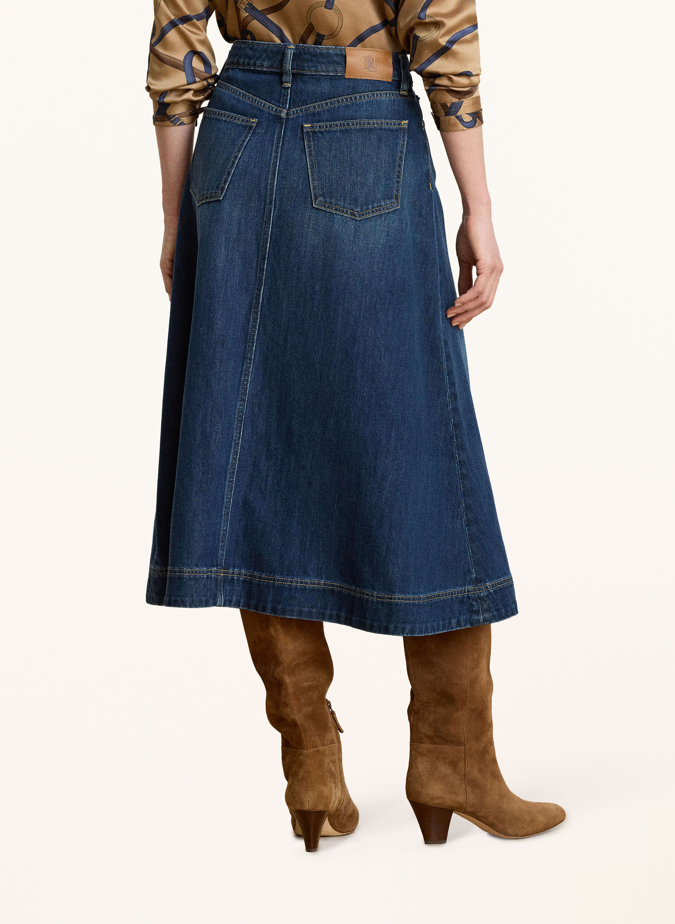 LAUREN RALPH LAUREN Jeansrock: BLAU