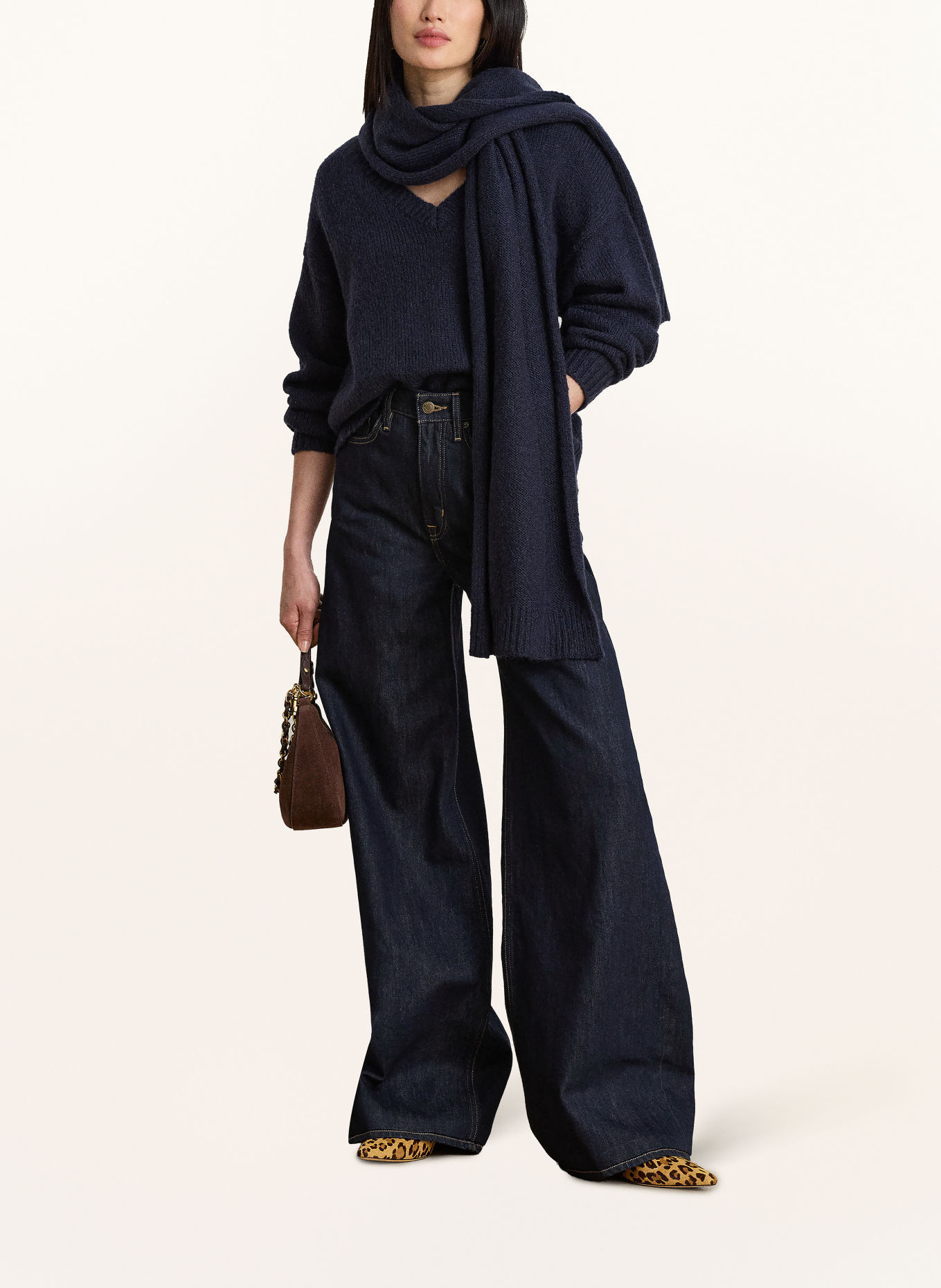 LAUREN RALPH LAUREN Wide Leg Jeans: 001 RINSE WASH