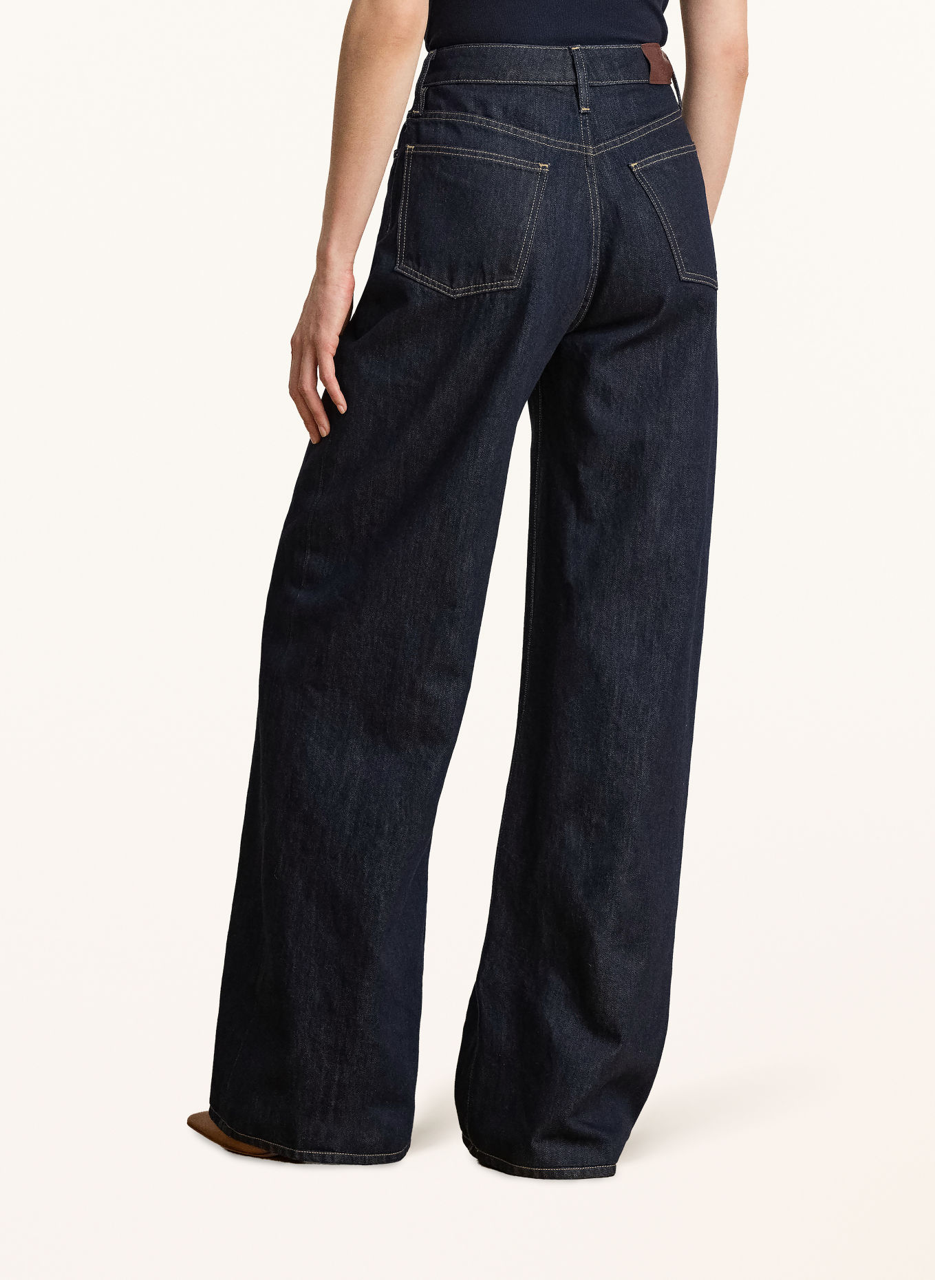 LAUREN RALPH LAUREN Wide Leg Jeans: 001 RINSE WASH