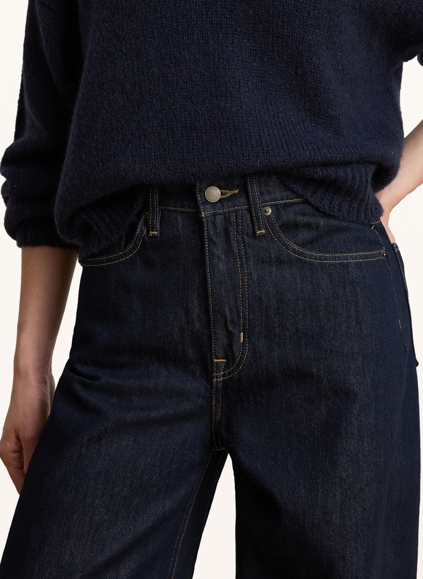 LAUREN RALPH LAUREN Wide Leg Jeans: 001 RINSE WASH