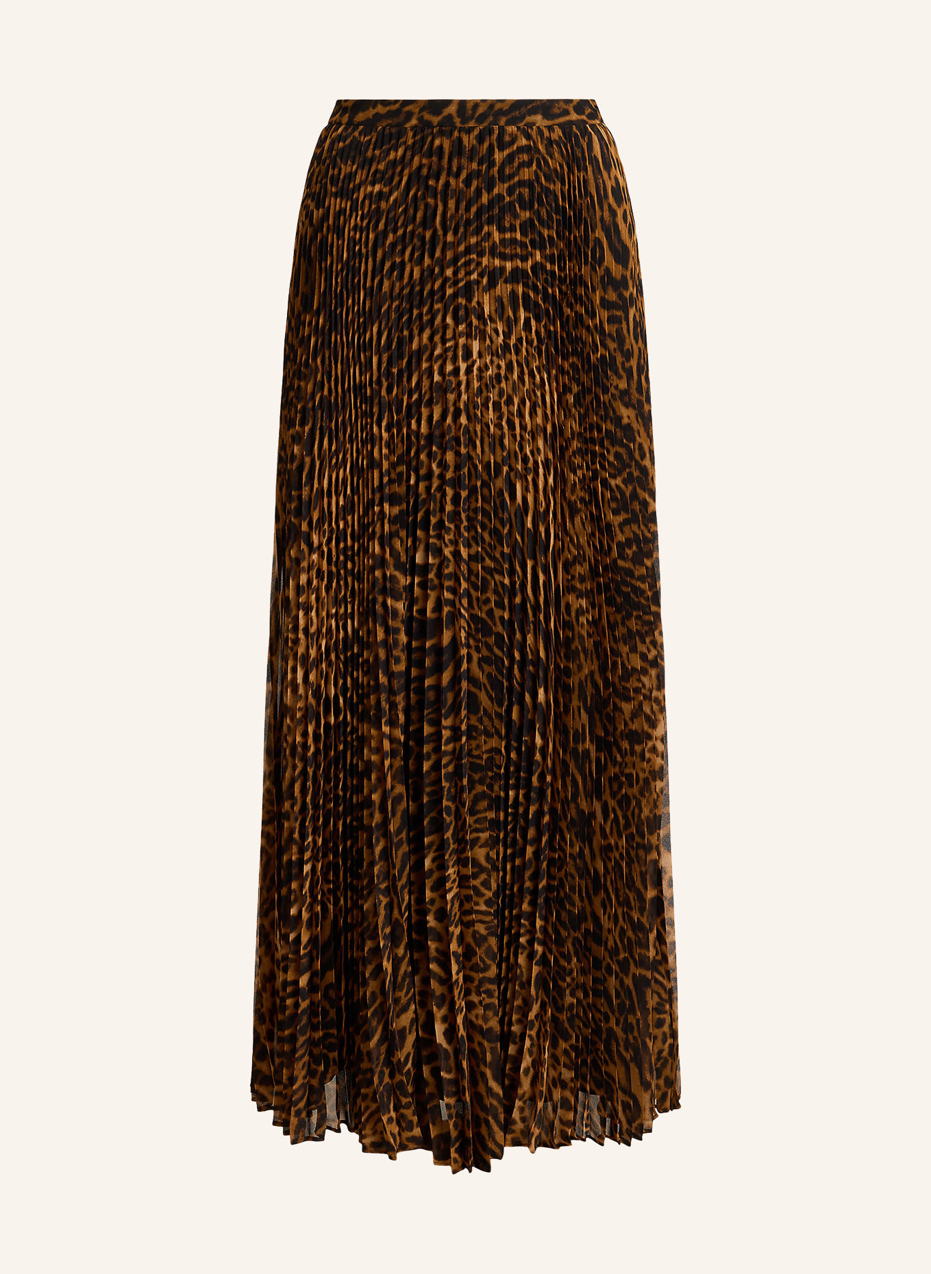 LAUREN RALPH LAUREN Plisseerock: BRAUN / SCHWARZ
