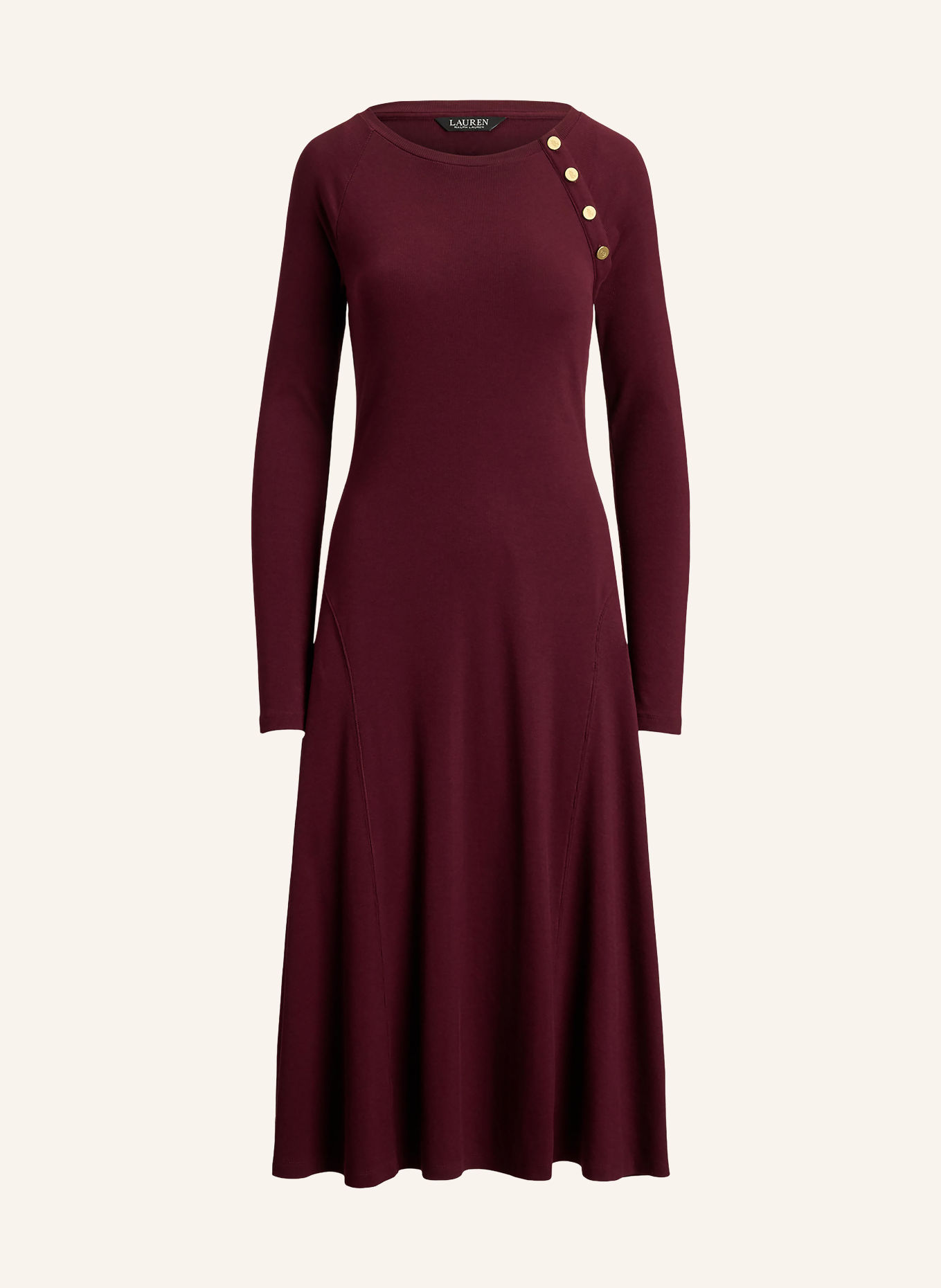 LAUREN RALPH LAUREN Jerseykleid: DUNKELROT