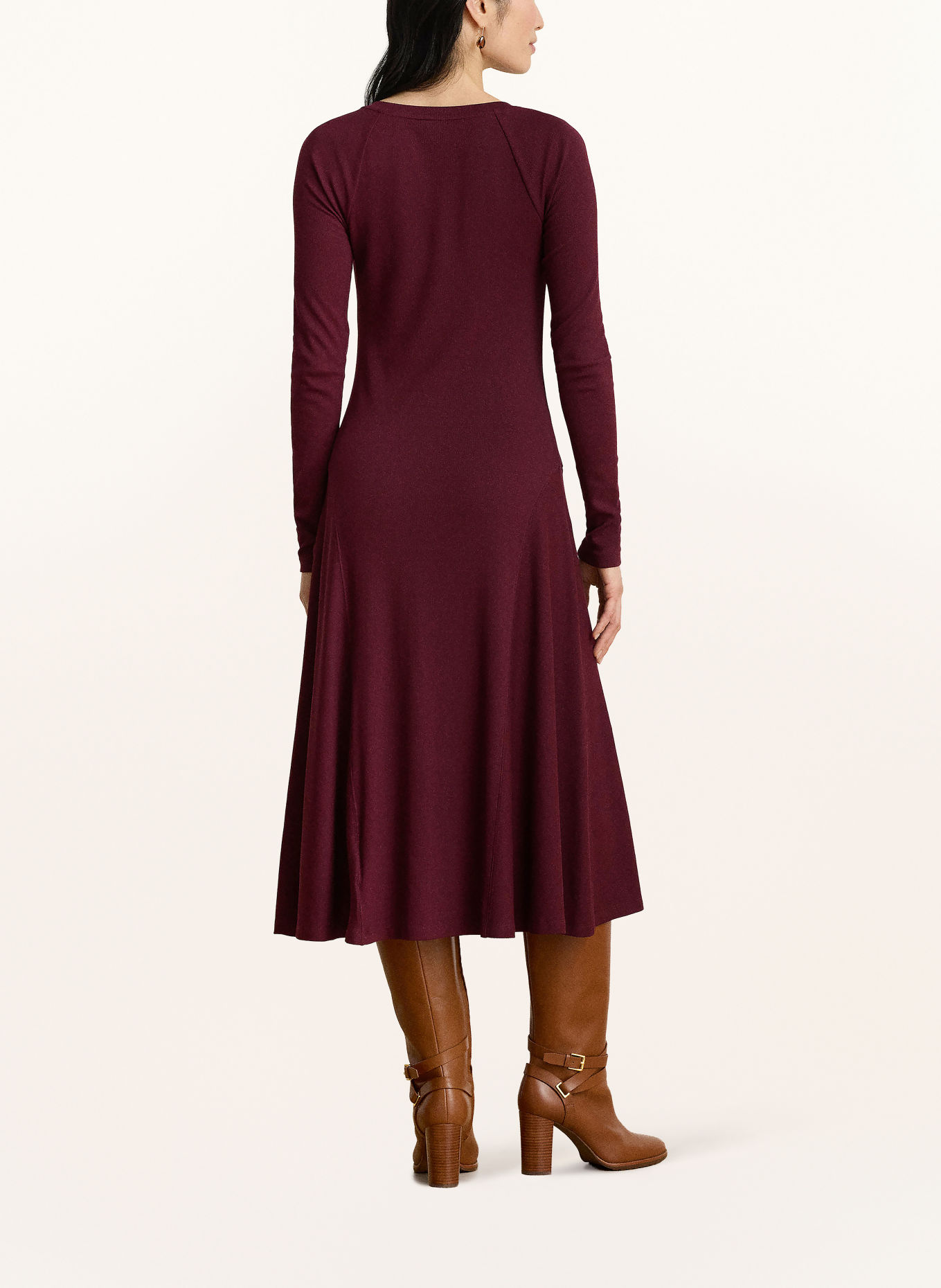 LAUREN RALPH LAUREN Jerseykleid: DUNKELROT