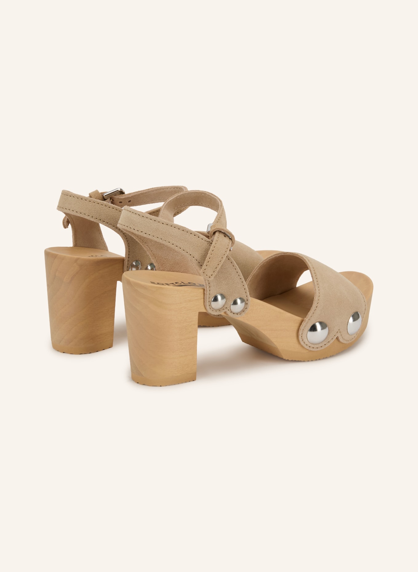 SOFTCLOX EILYN Sandals with Studs: BEIGE