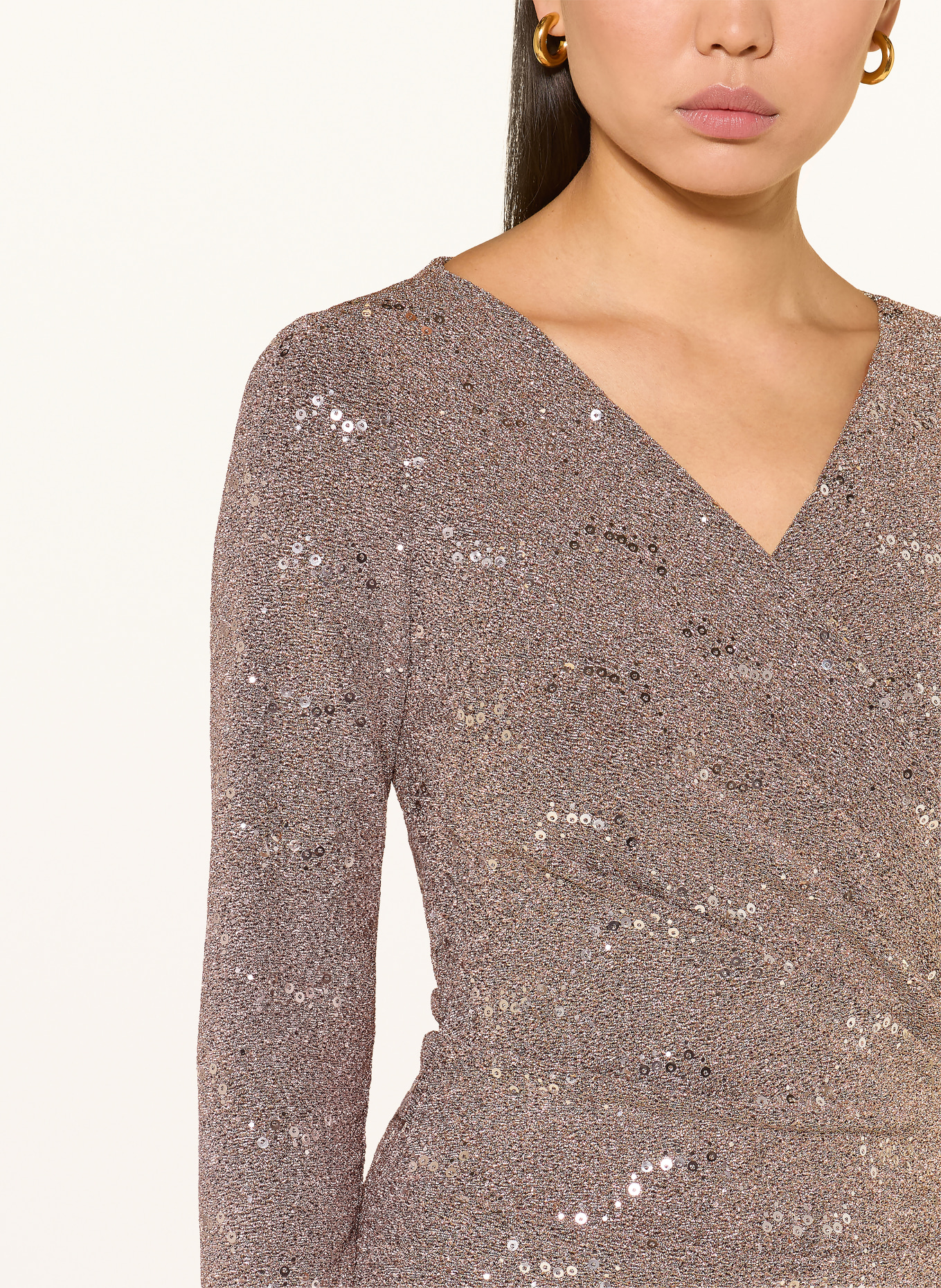 TALBOT RUNHOF Robe de cocktail avec fil pailleté et paillettes: 010