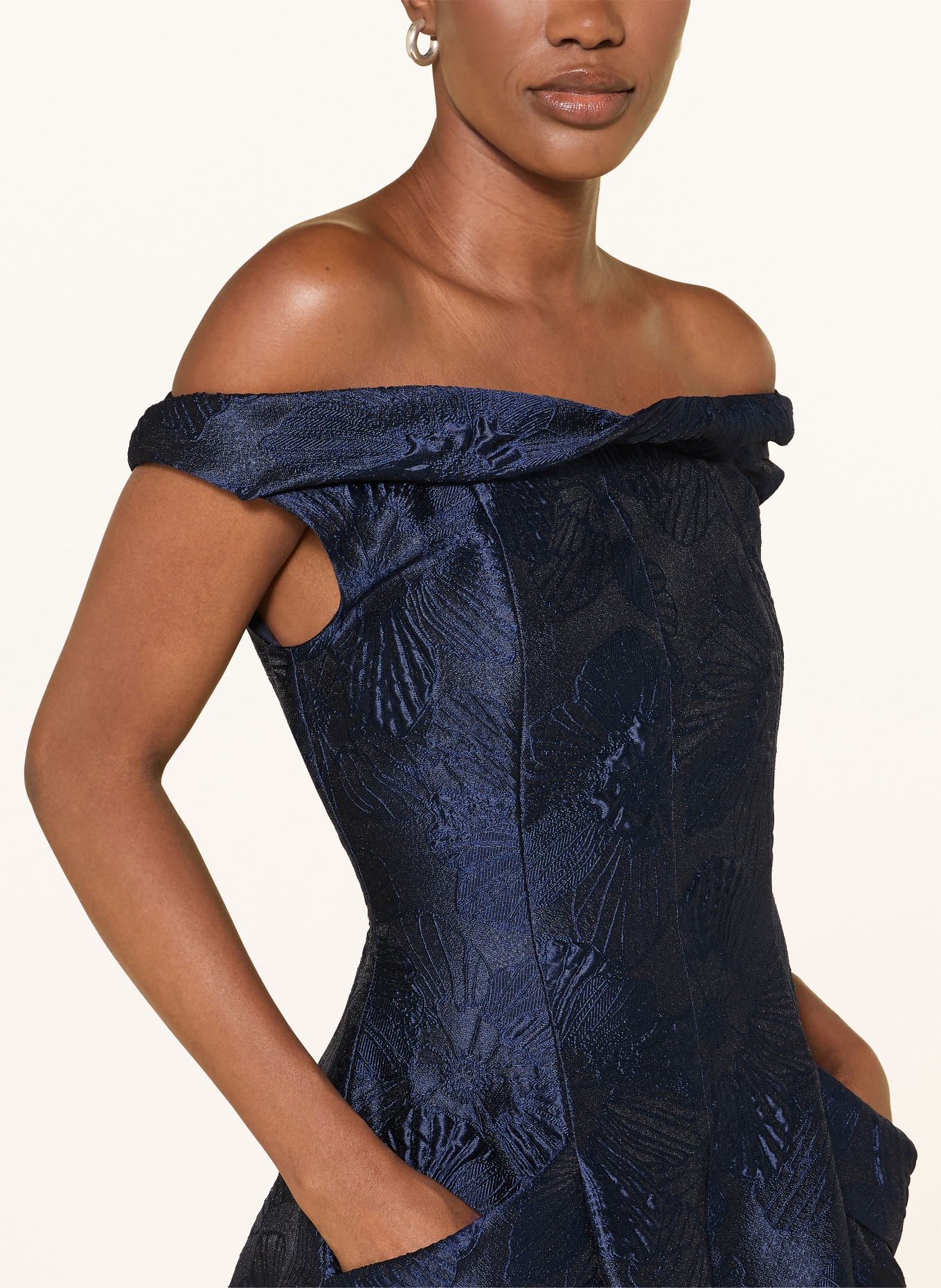 TALBOT RUNHOF Robe de soirée en jacquard: 432 ARMADA