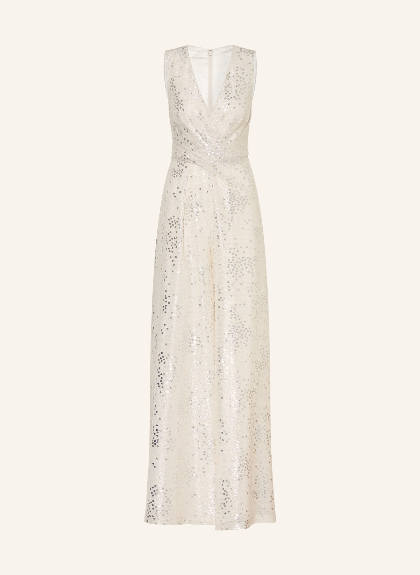 TALBOT RUNHOF Combinaison avec fil pailleté: CRÈME / ARGENT