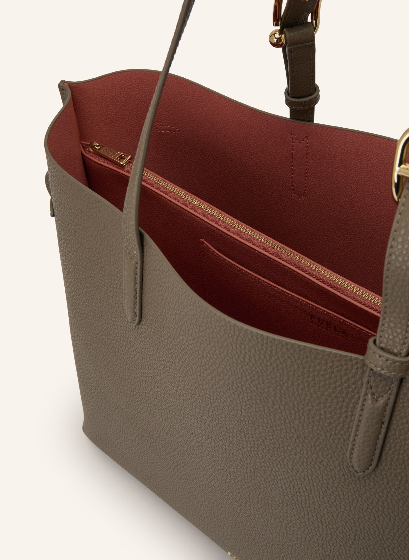 FURLA Shopperka AVA LARGE: SZARY