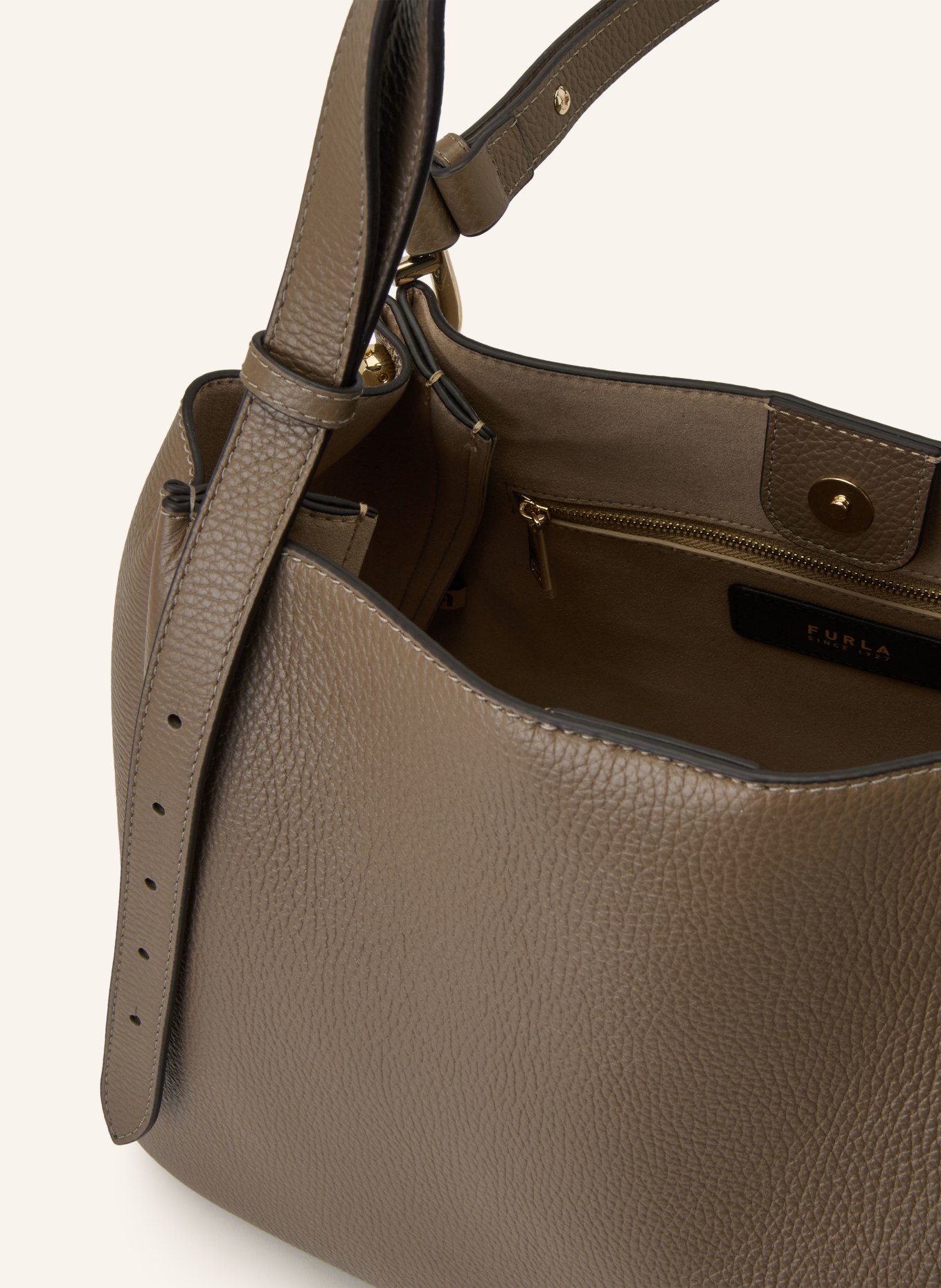 FURLA Shopperka na zakupy NUVOLA LARGE: KHAKI