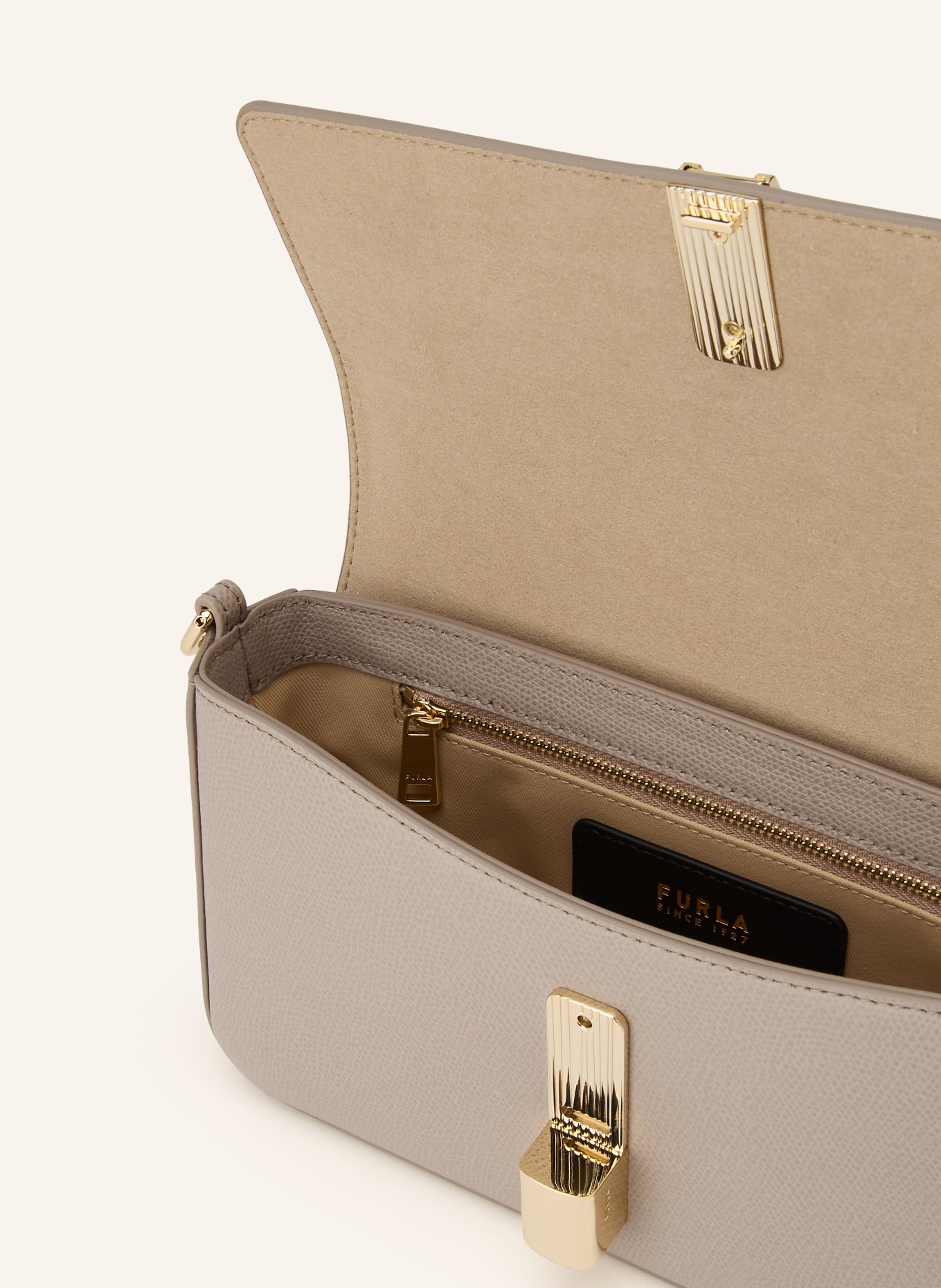 FURLA Listonoszka IRIDE SMALL: SZARY / ZŁOTY
