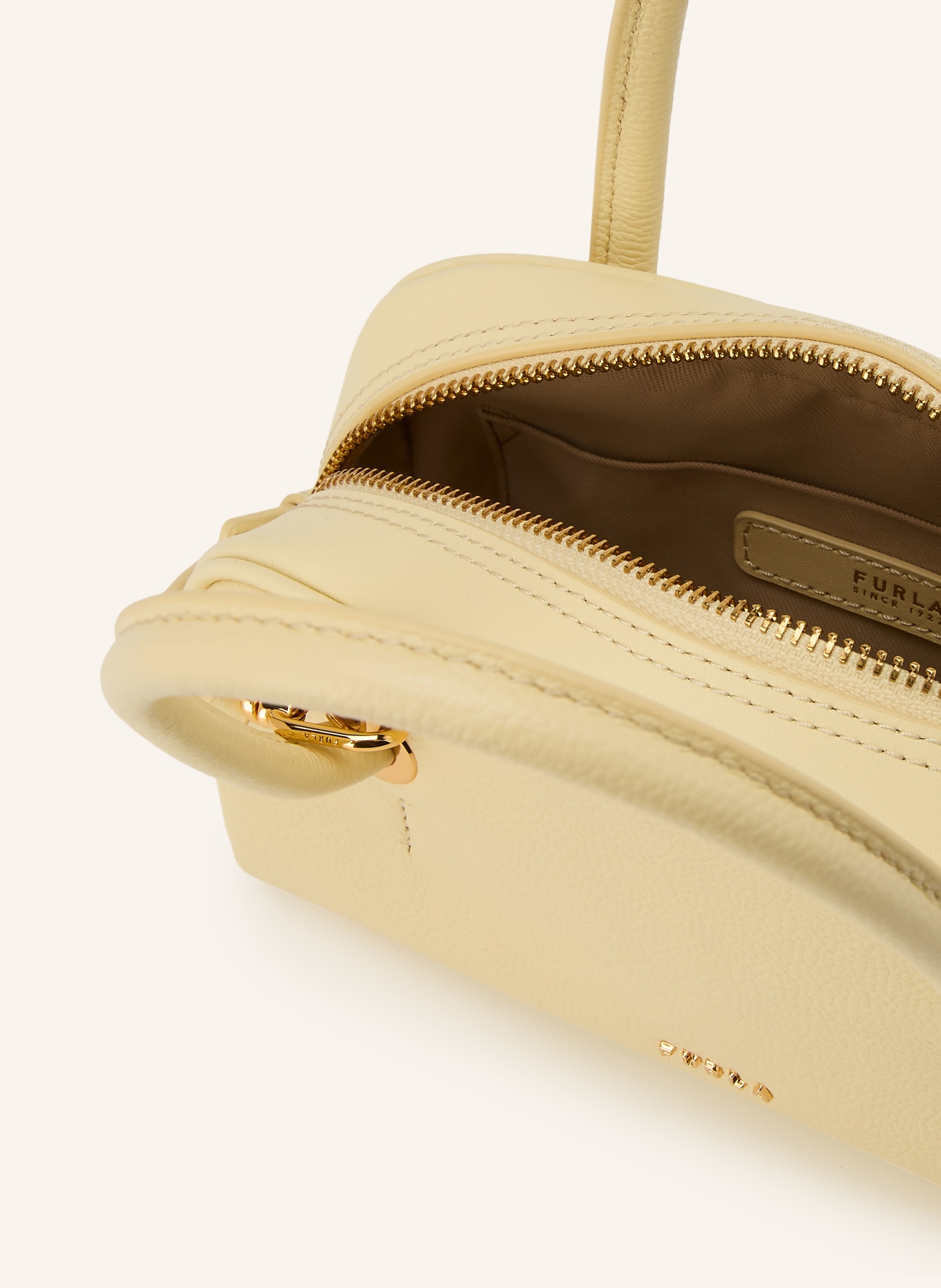 FURLA Umhängetasche POPPY DOME MINI: HELLGELB / GOLD