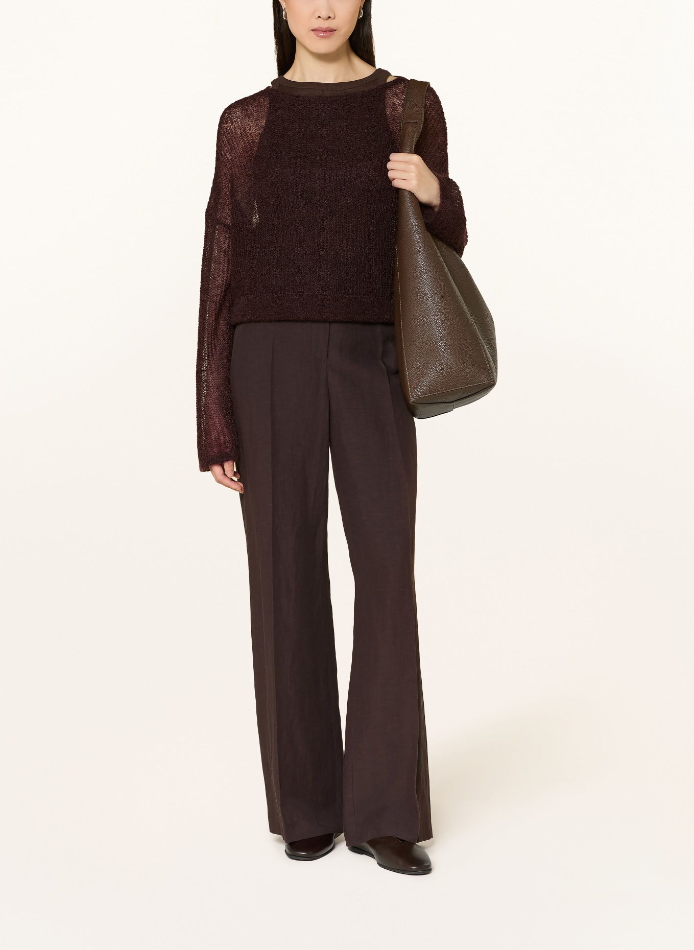 someday Pullover TIVORA mit Mohair: DUNKELBRAUN