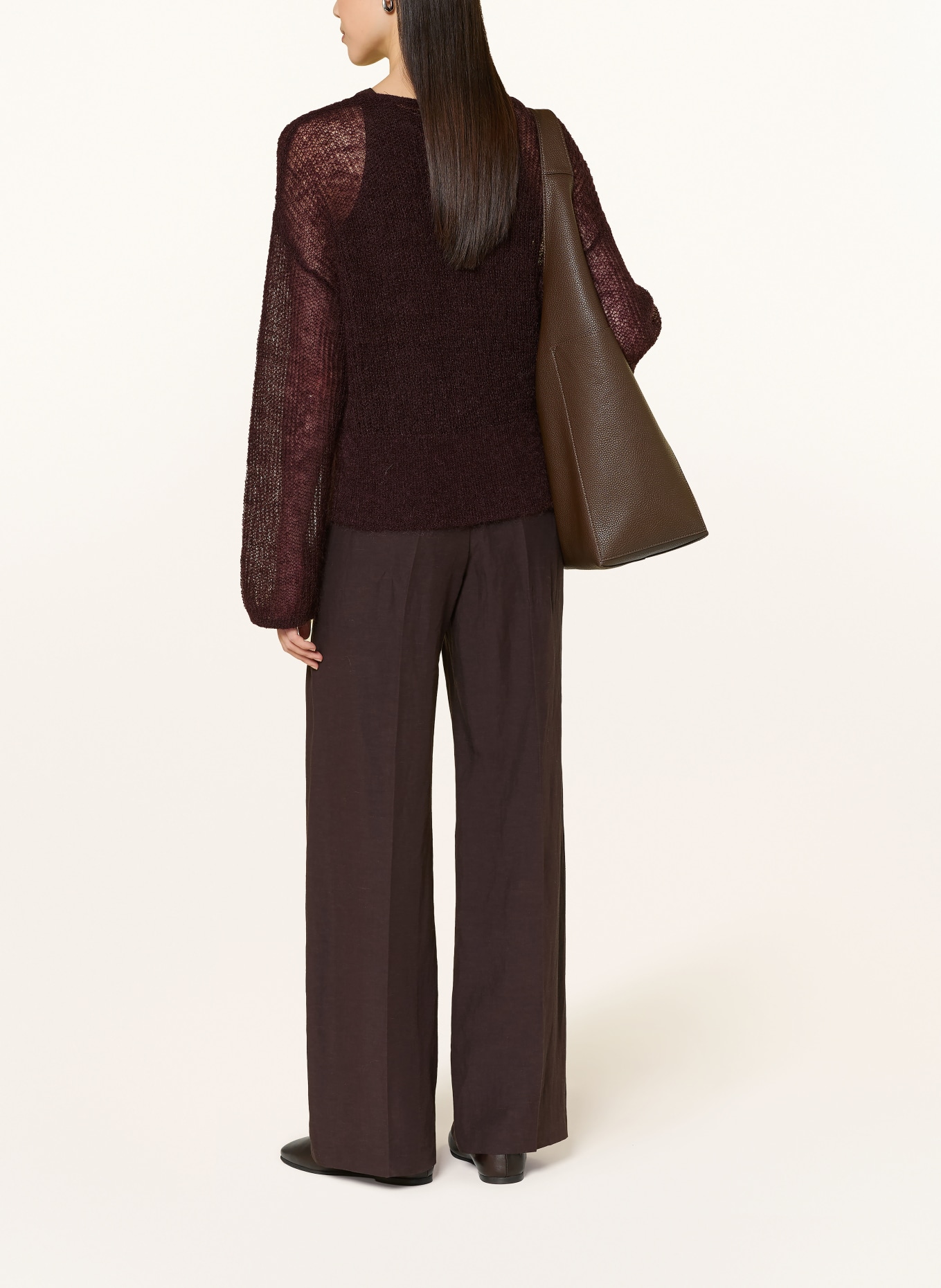 someday Pullover TIVORA mit Mohair: DUNKELBRAUN