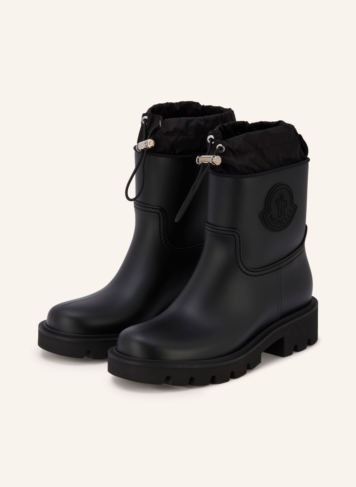 MONCLER Gummistiefel KICKSTREAM: SCHWARZ