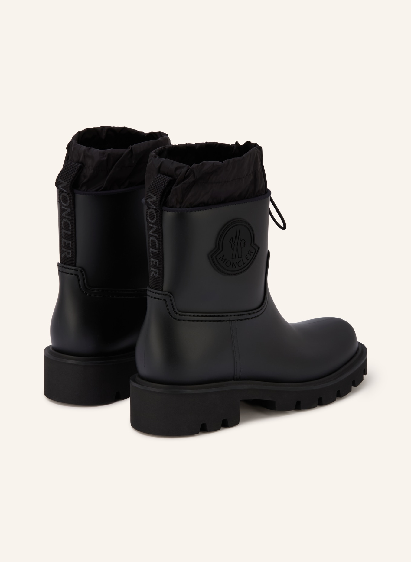 MONCLER Gummistiefel KICKSTREAM: SCHWARZ