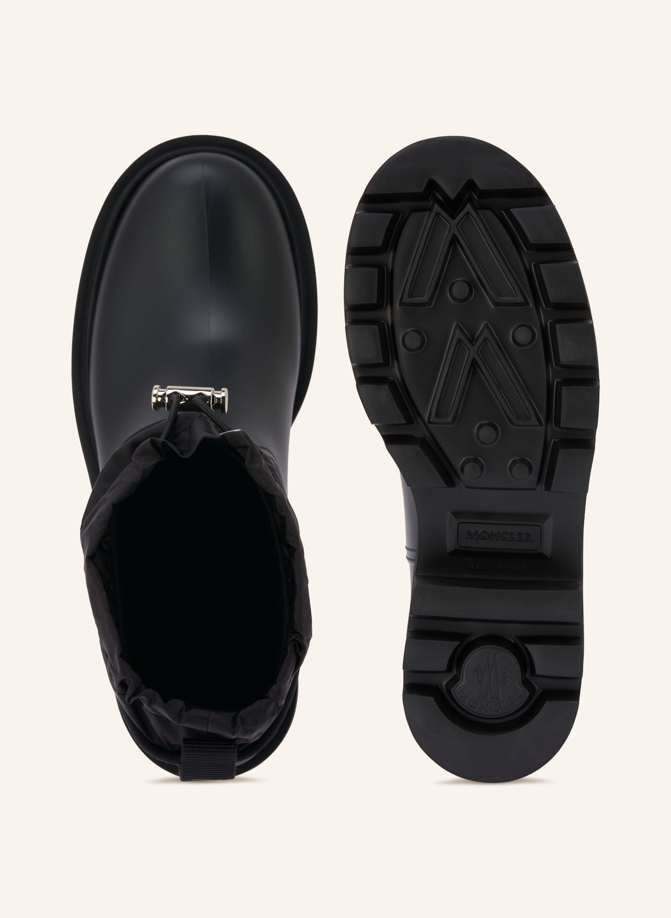 MONCLER Gummistiefel KICKSTREAM: SCHWARZ
