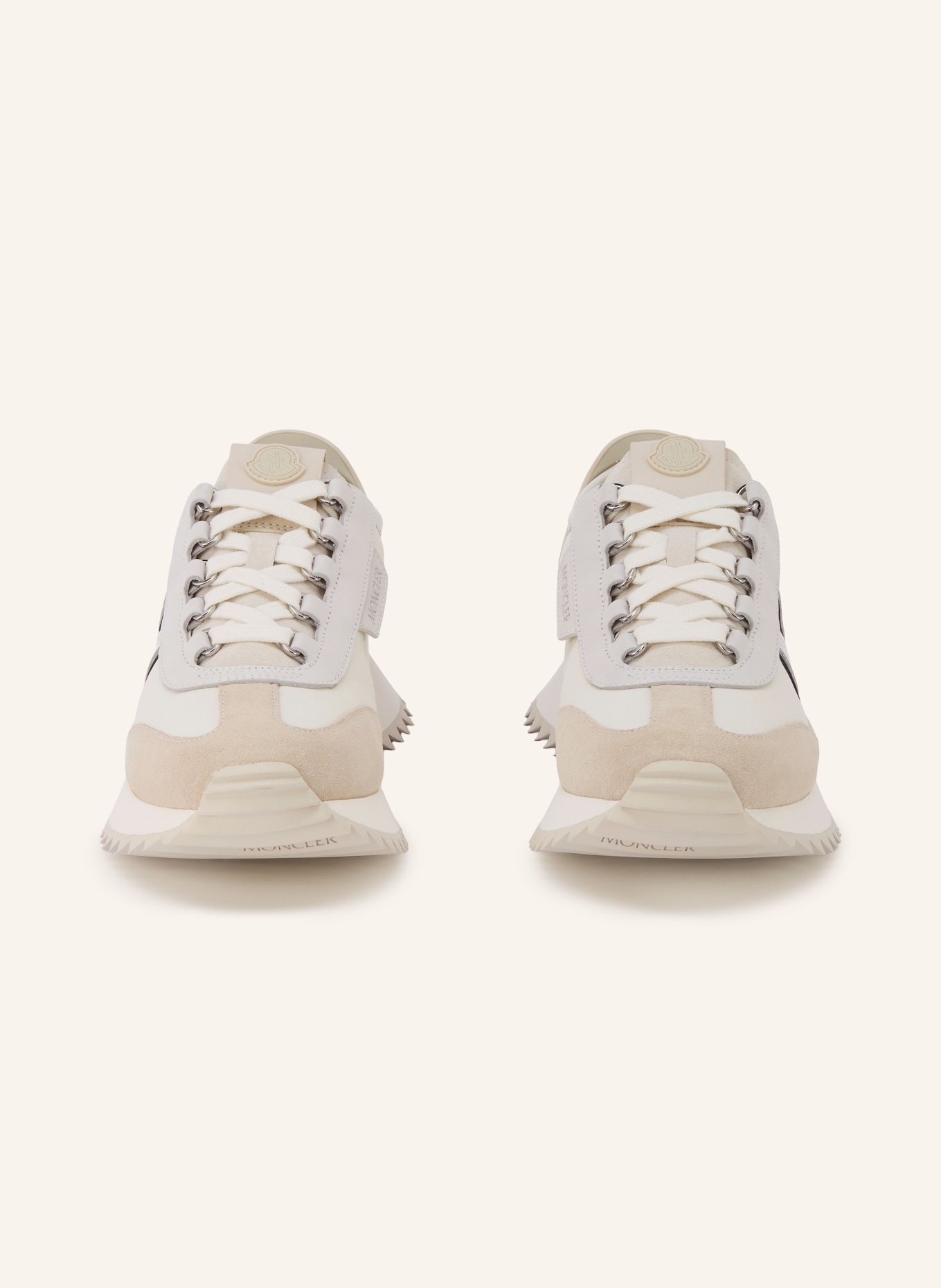 MONCLER Sneaker PACEY2: WEISS / SILBER / HELLGRAU