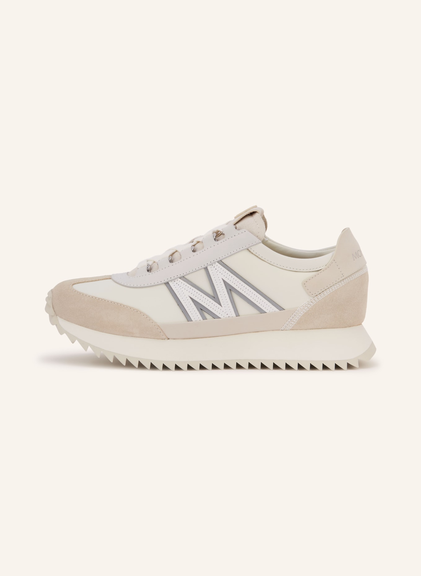 MONCLER Sneaker PACEY2: WEISS / SILBER / HELLGRAU
