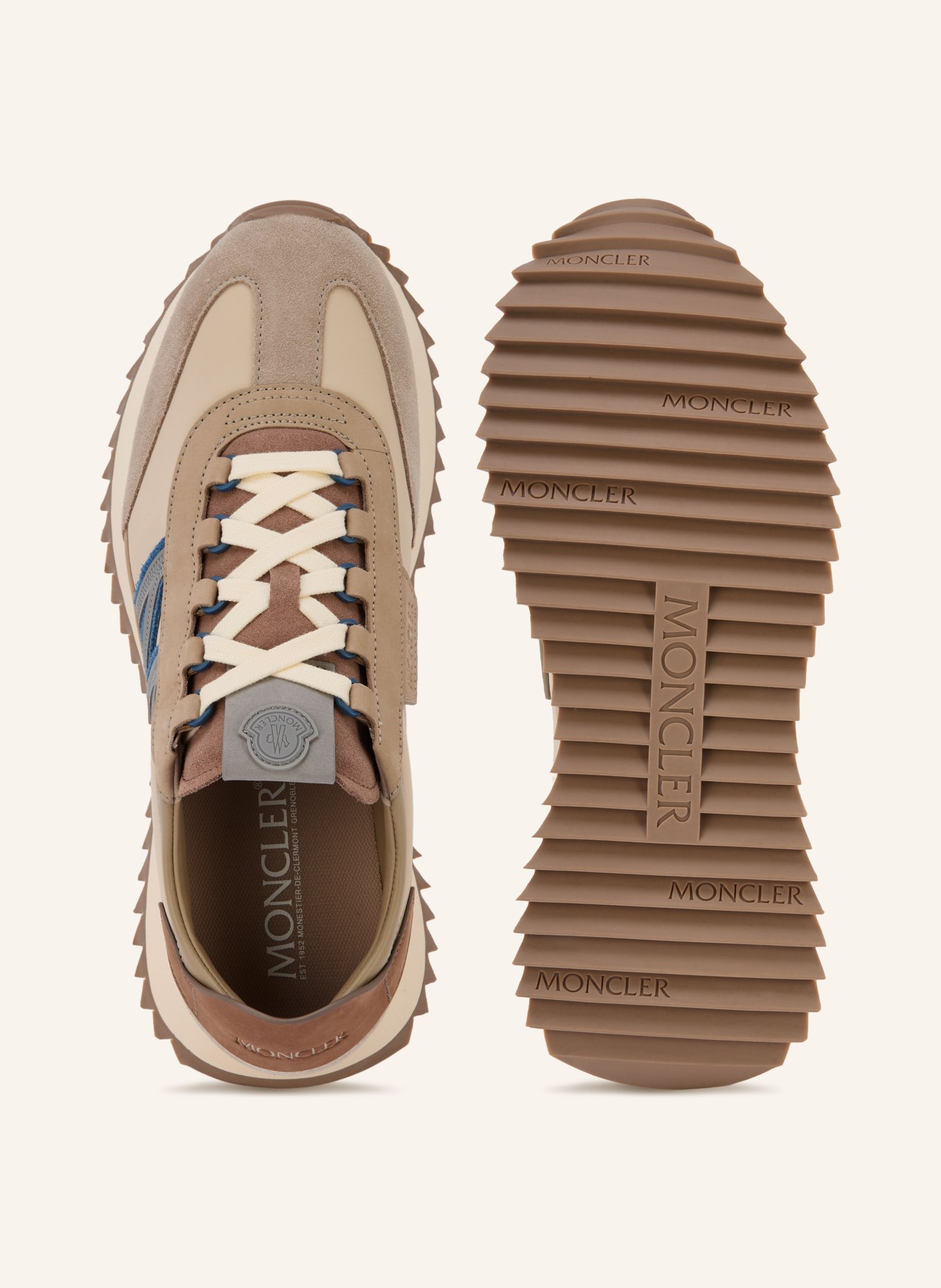 MONCLER Sneaker PACEY2: GRAU / BLAUGRAU / HELLGRAU
