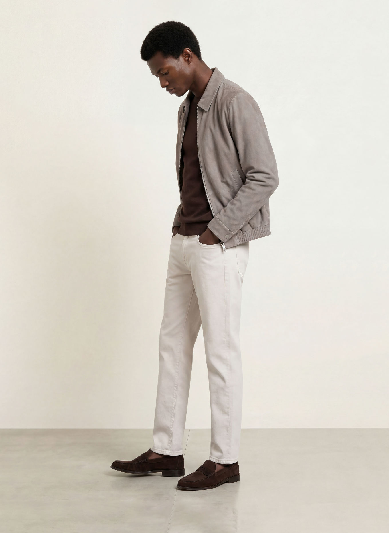 Marc O'Polo Lederjacke: TAUPE