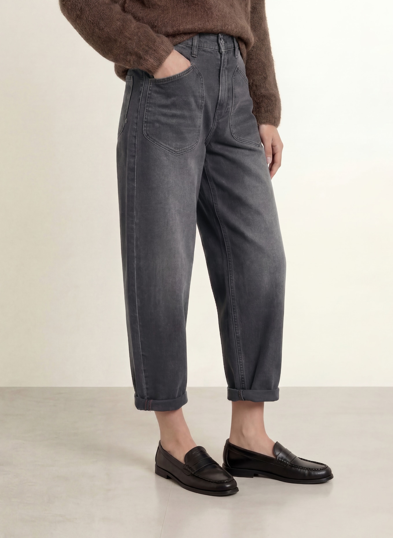 Herrlicher Jeansy typu barrel MERYLL: 943 blackout