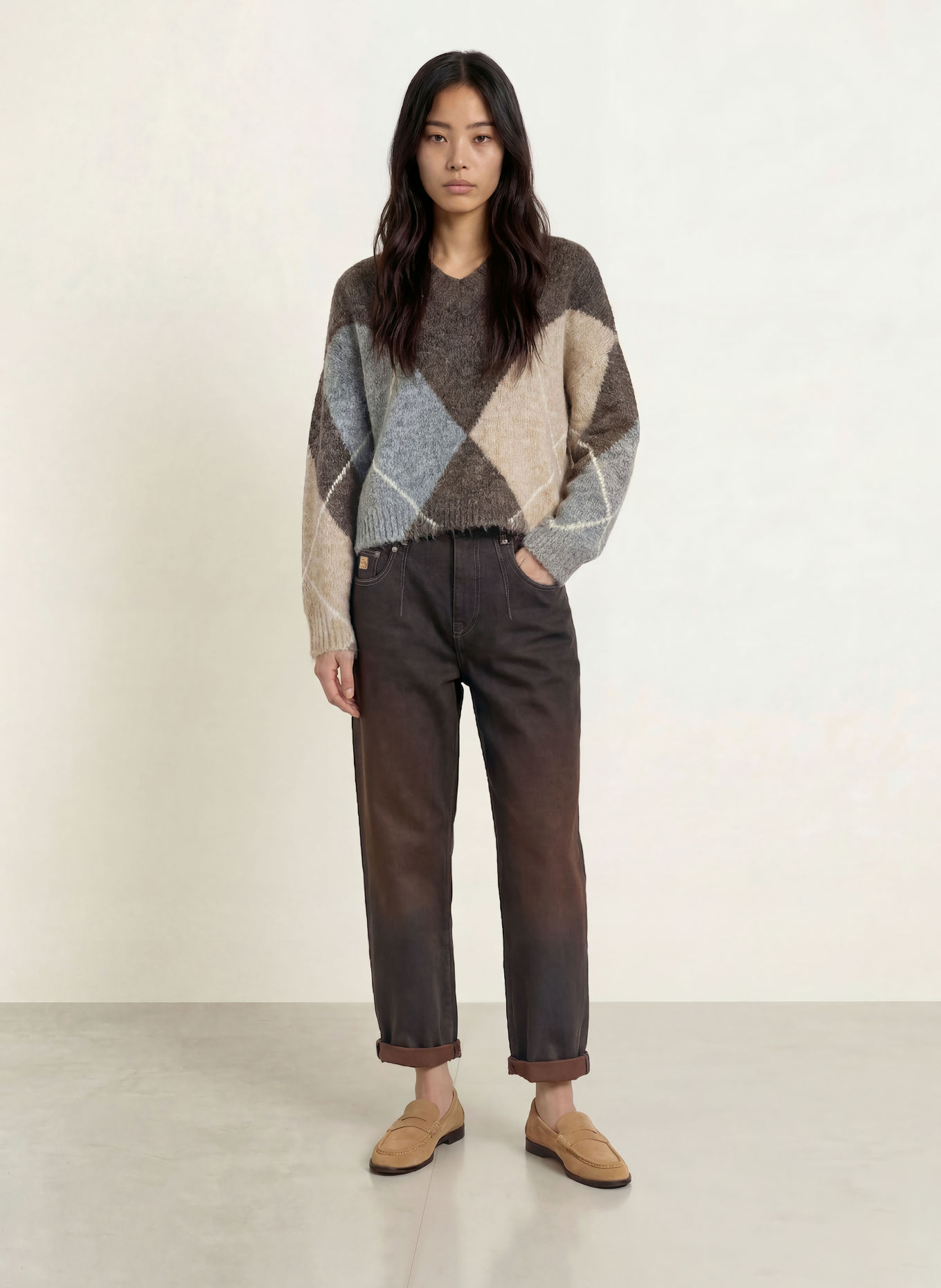 Herrlicher Jeansy typu barrel BROOKE: 88 brown