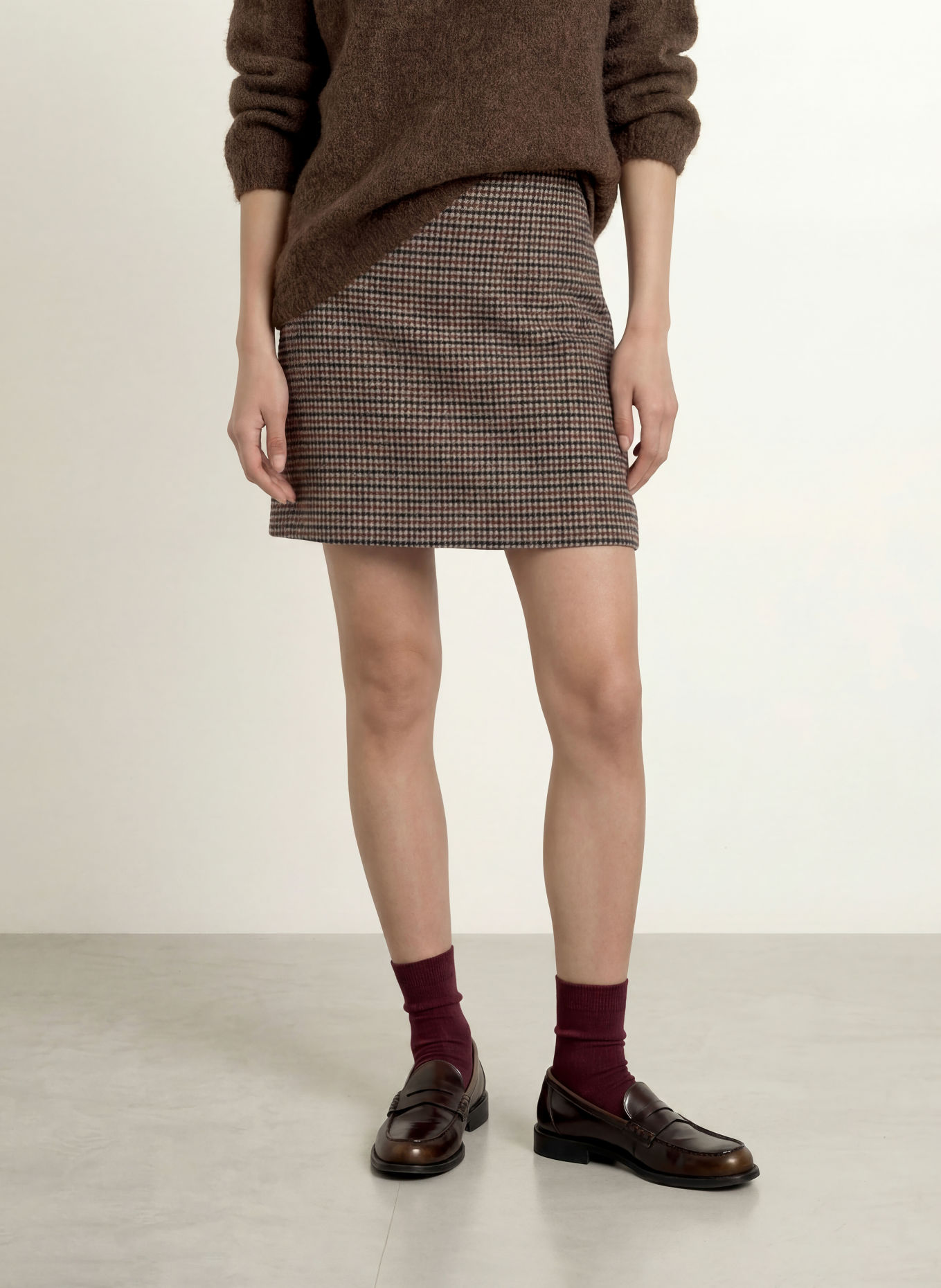 Herrlicher ZELMA Skirt: BROWN / DARK RED / BLACK