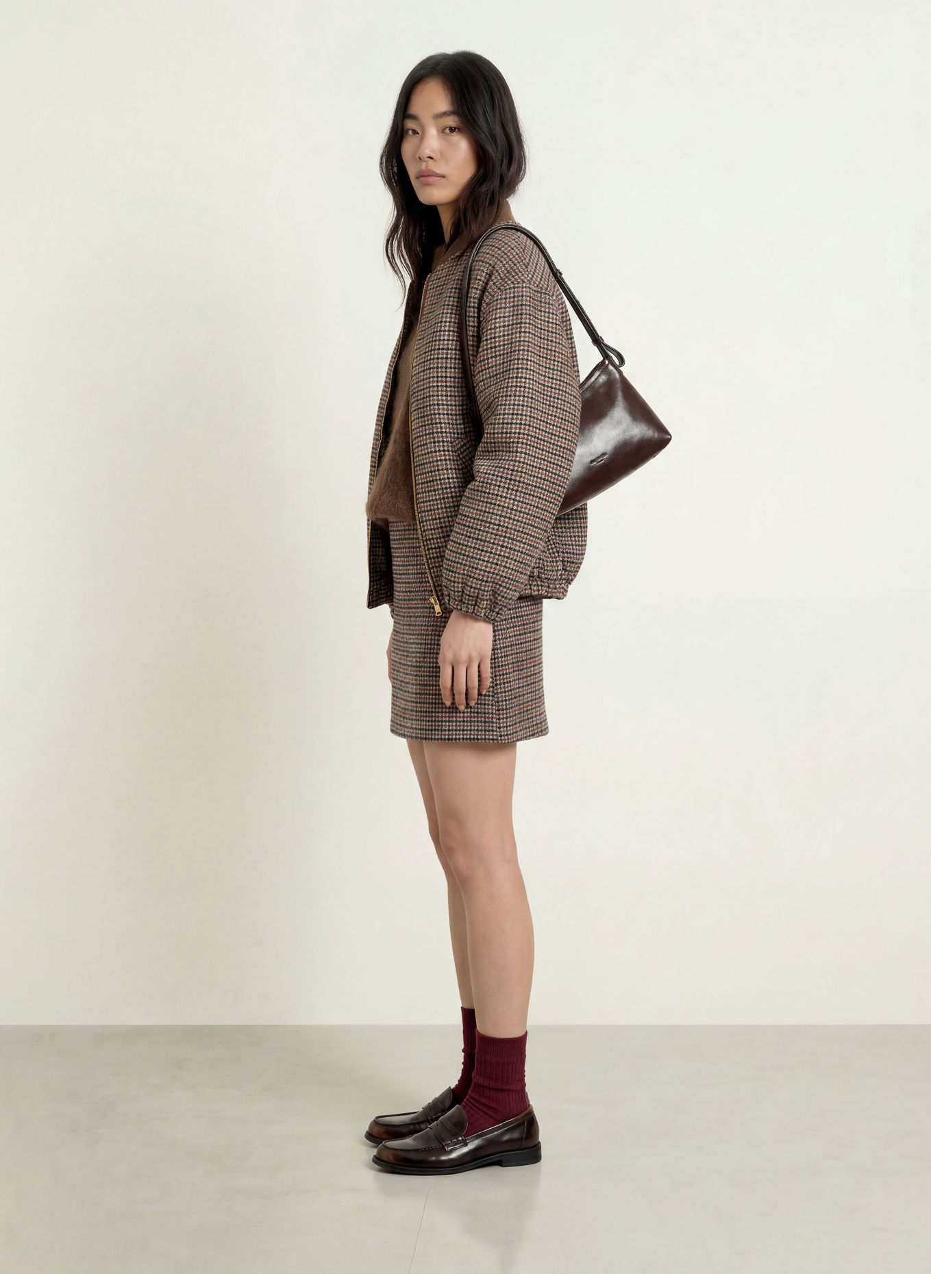 Herrlicher ZELMA Skirt: BROWN / DARK RED / BLACK