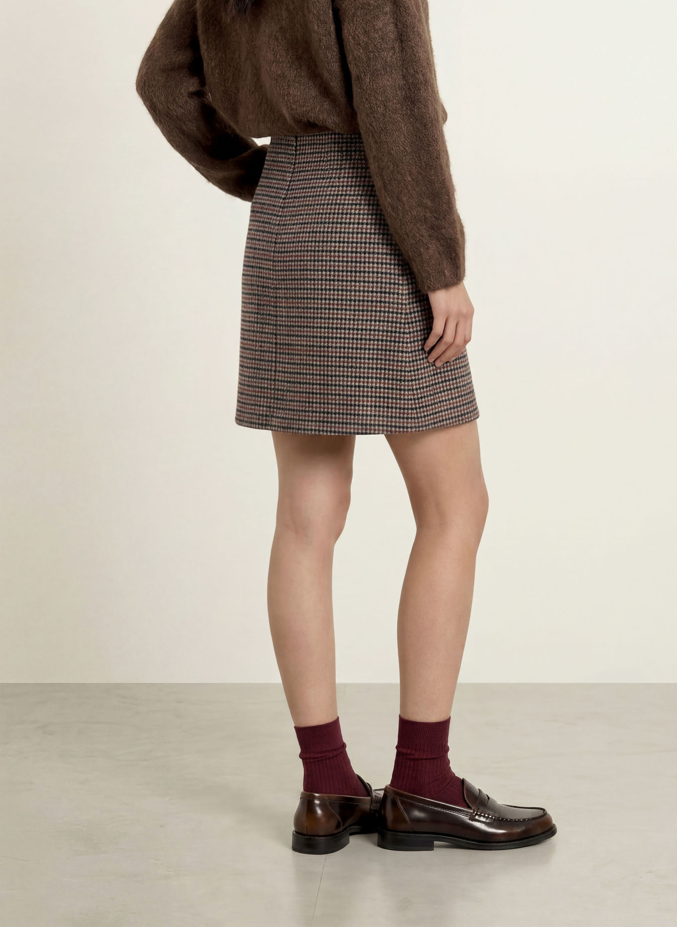 Herrlicher ZELMA Skirt: BROWN / DARK RED / BLACK